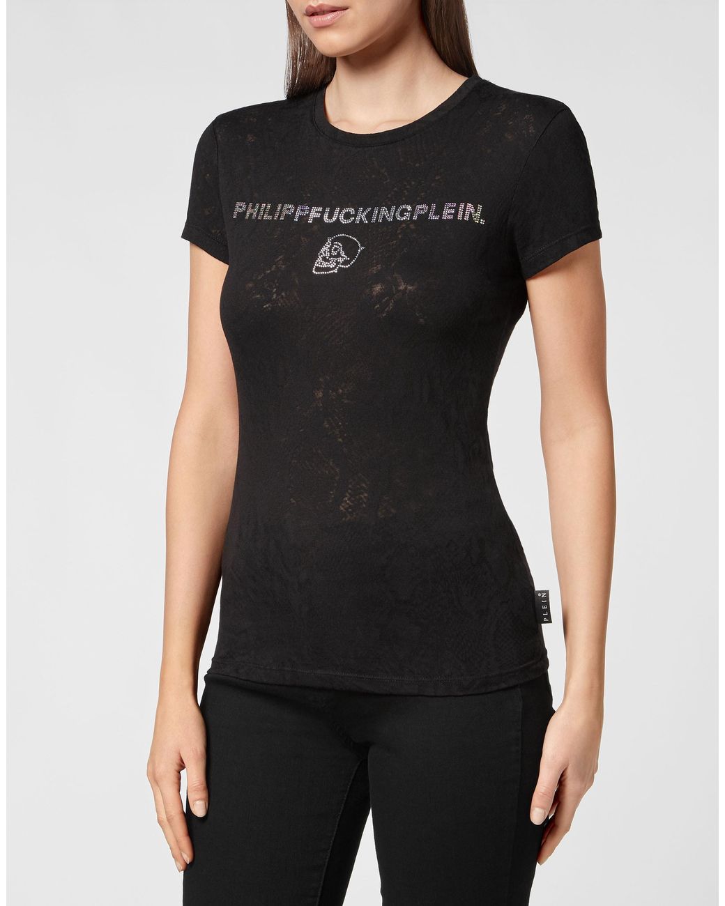 Philipp Plein T-Shirt Ronde Hals in het Black