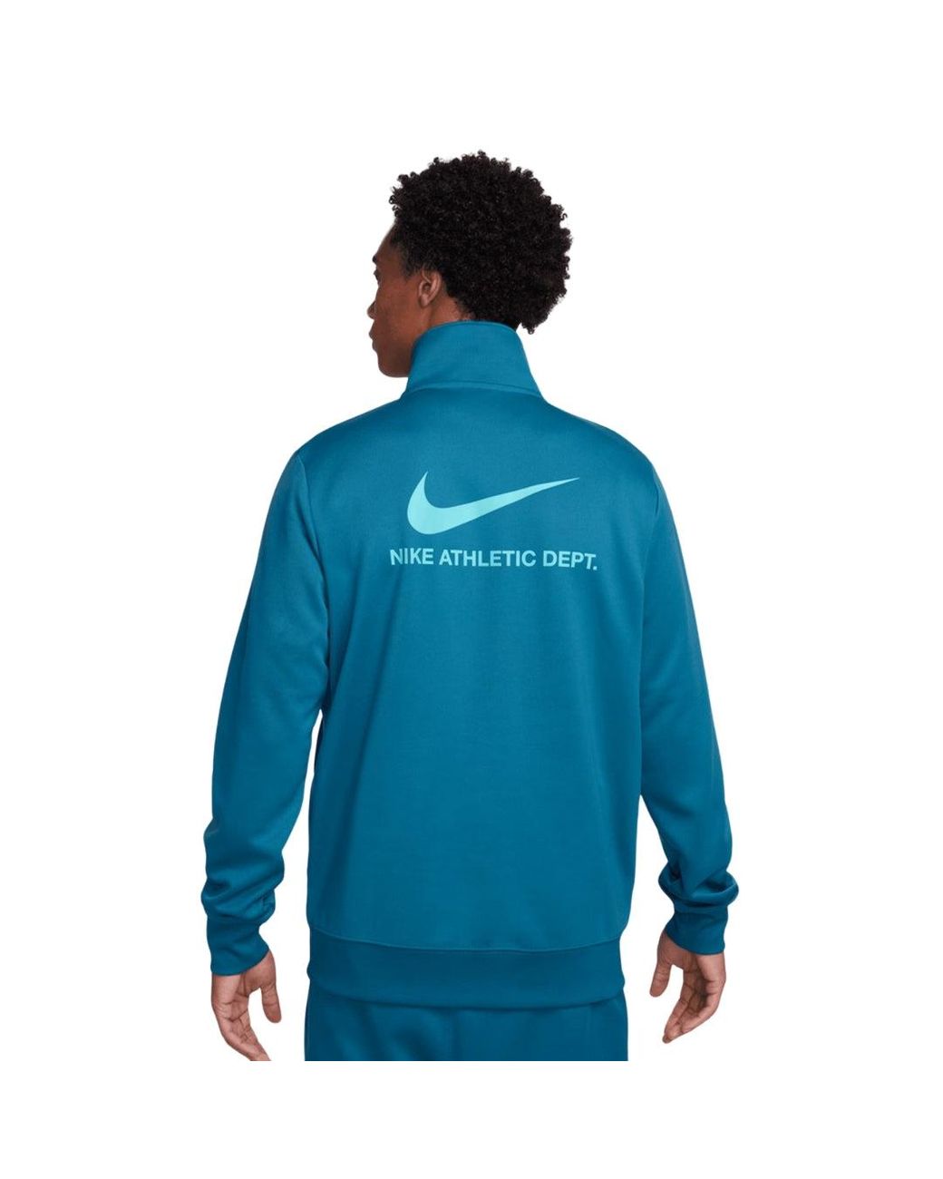 Nike Branding Op De Achterkant Van Een Trainingsjack Met Rits in het Blue voor heren