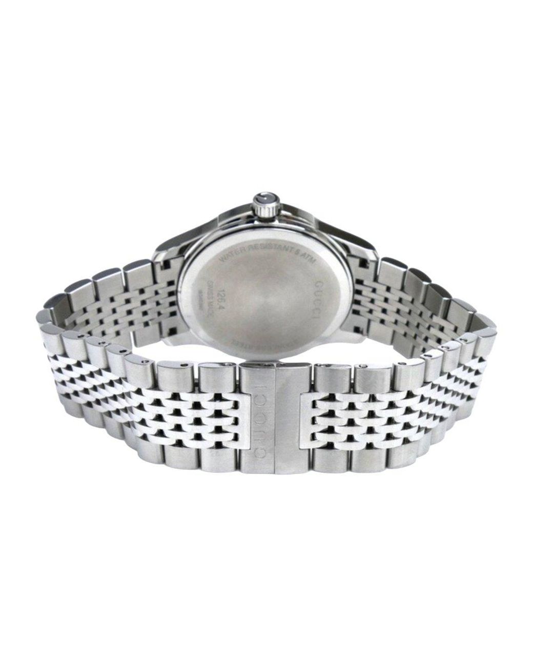 Gucci Ya126401 G-Timeless Zilveren Wijzerplaat Herenhorloge in het Metallic voor heren