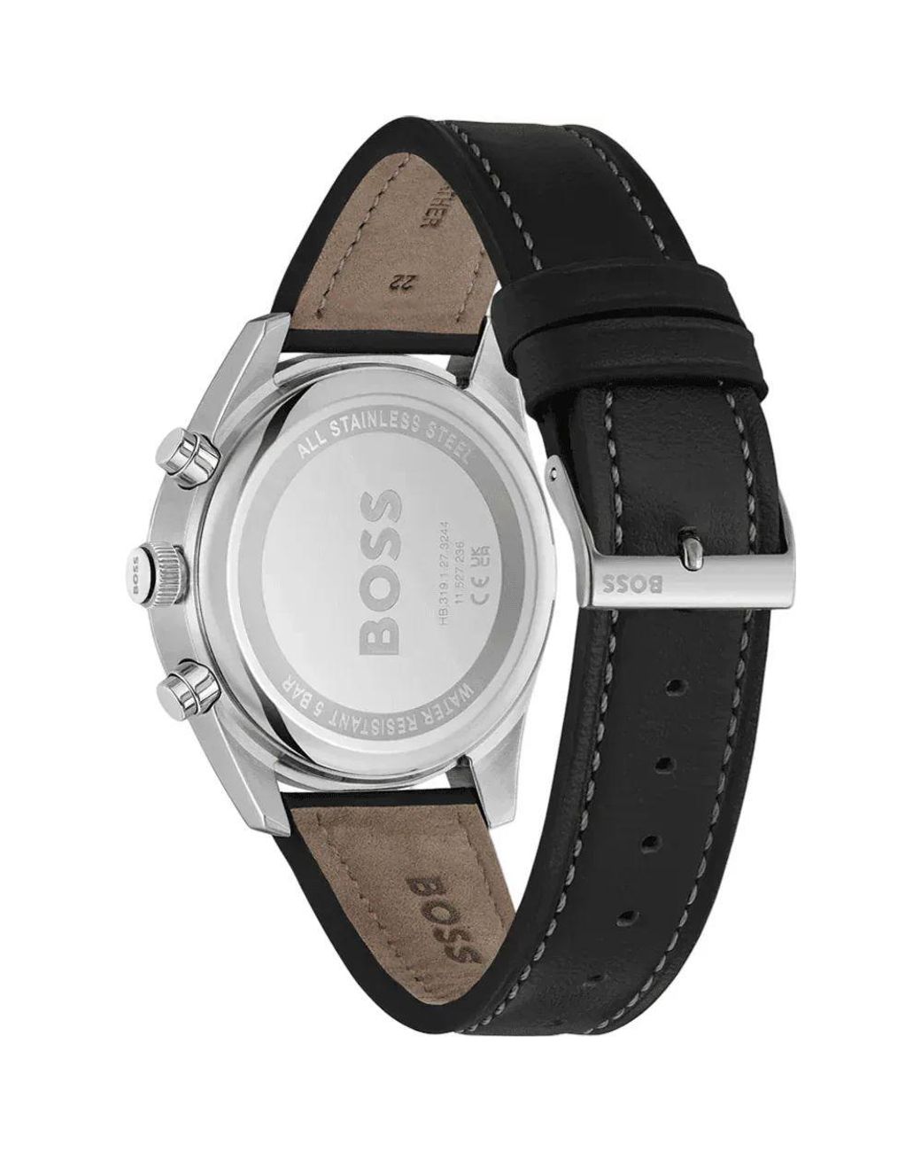 Boss Leren Dress Horloge in het Metallic voor heren
