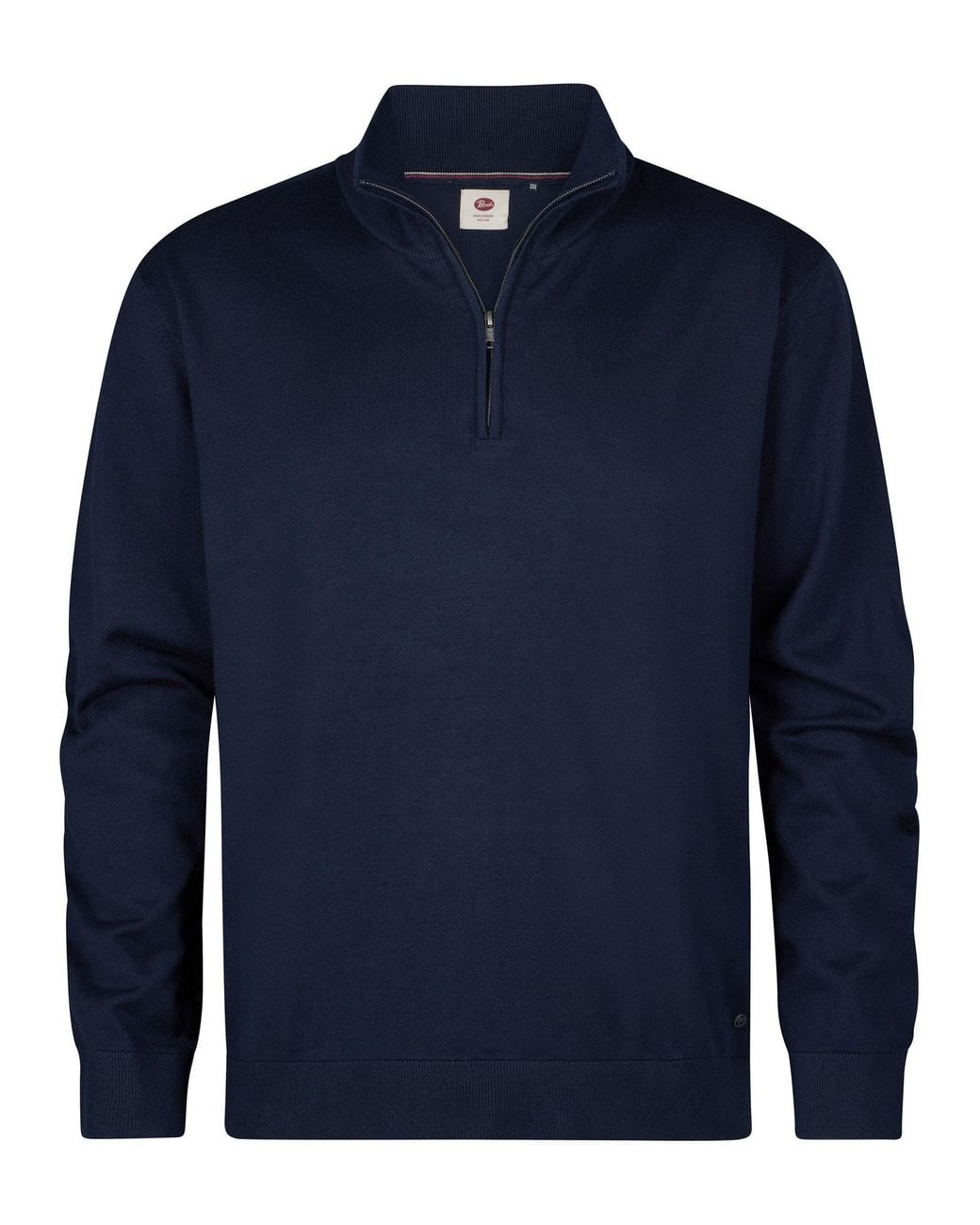 Petrol Industries Plus Size Gebreide Trui Met Rits Steelridge in het Blue voor heren