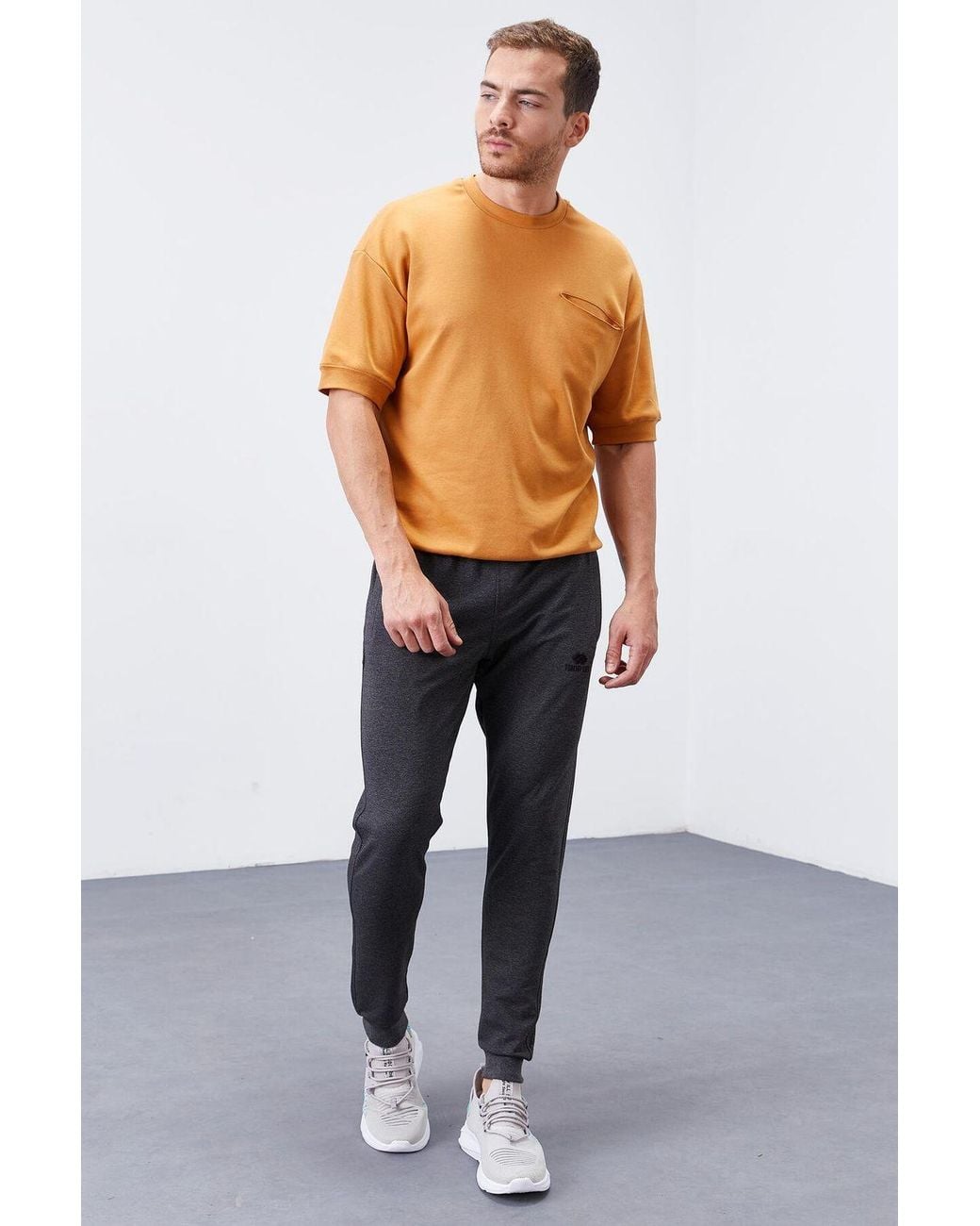 TOMMY LIFE Blue Slim-Fit Fleece Sweatpants for men