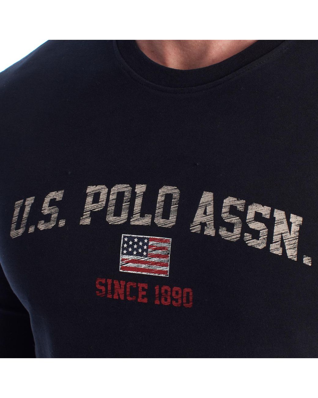 U.S. POLO ASSN. Blue Cotton Long Sleeve T-Shirt Us42168012 for men