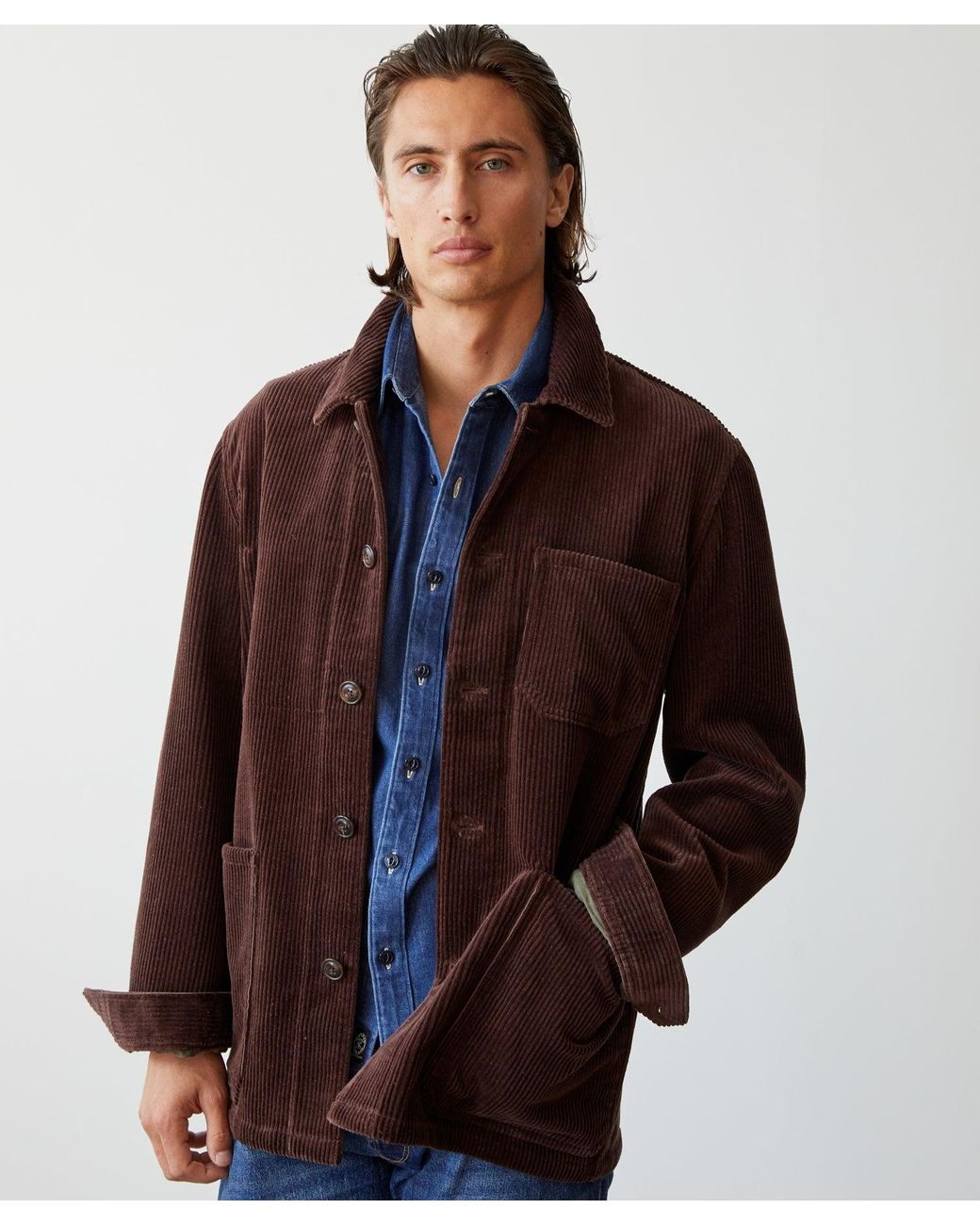 Todd Snyder Italian Corduroy Chore Coat in Brown for Men Lyst