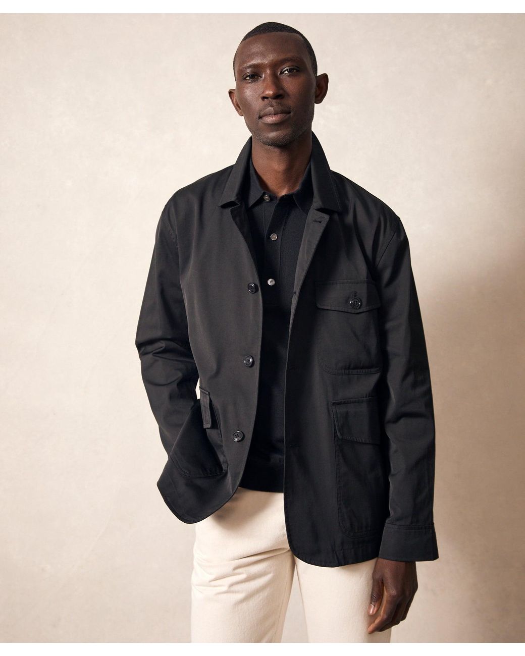 TODD SNYDER 黒 レザー ジャケット Todd Snyder's Leather Grant Jacket Is A Classic - IMBOLDN