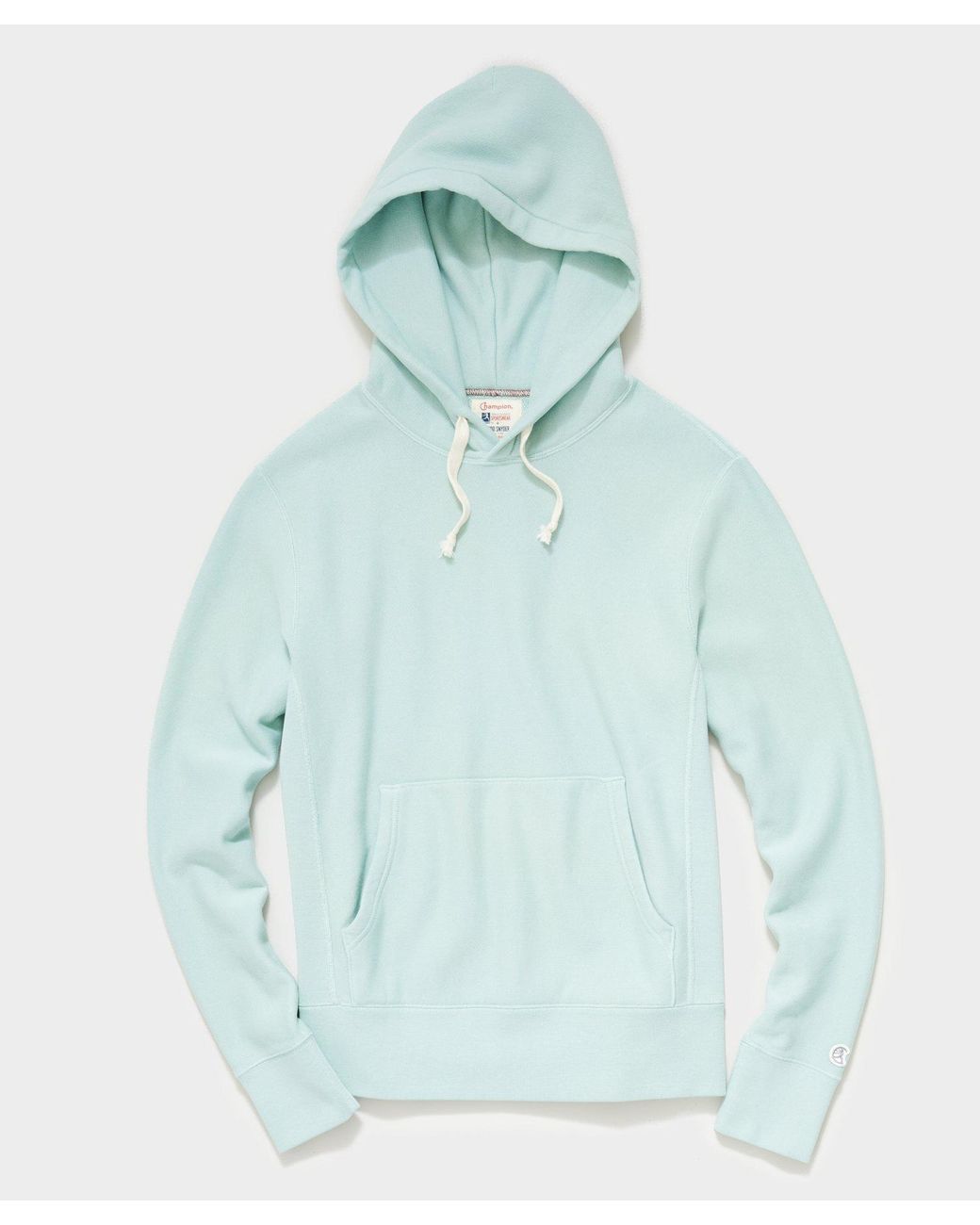 Todd Snyder Cotton Midweight Popover Hoodie Sweatshirt in Light Pistachio (Blue) for Men - Lyst