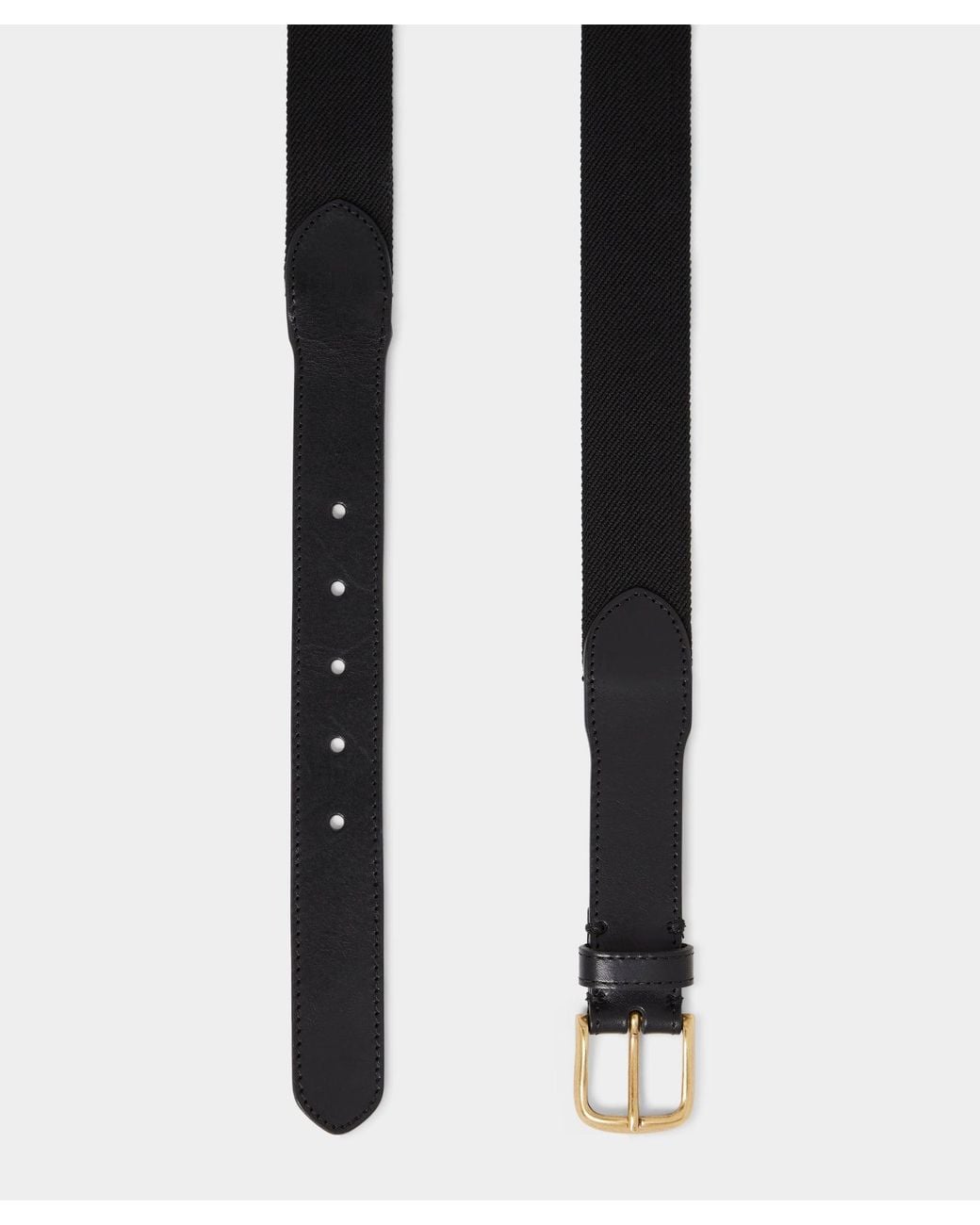 Todd Snyder Black Italian Webbed Cotton Belt for men