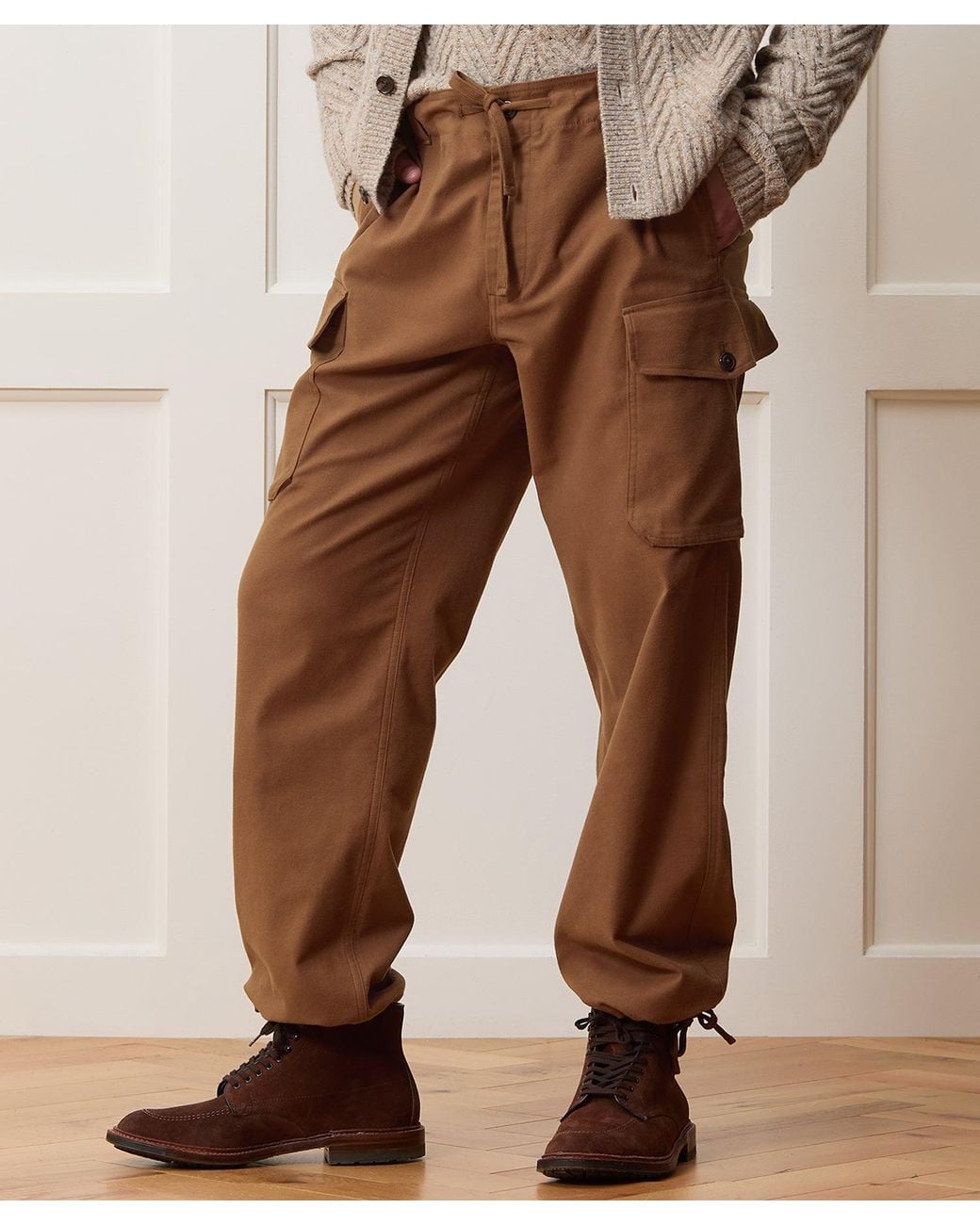 Todd Snyder Italian Moleskin Cargo Pant in Brown for Men | Lyst