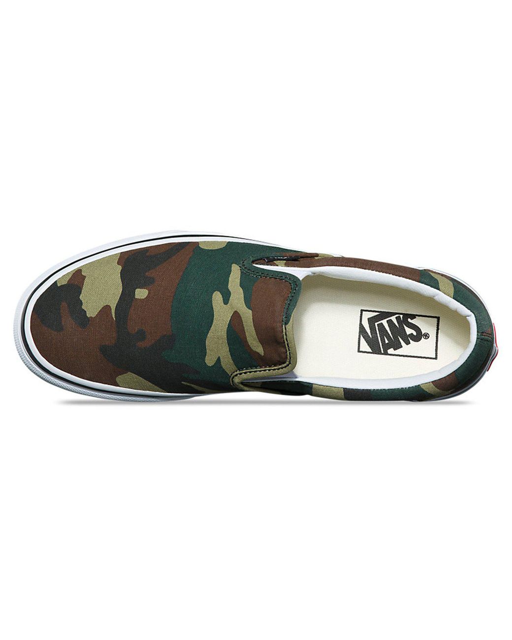Woodland camo hotsell slip on vans
