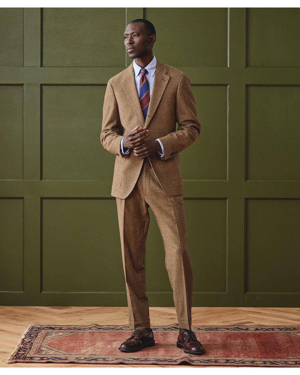 Todd Snyder Italian Brown Houndstooth Madison Suit Jacket for Men