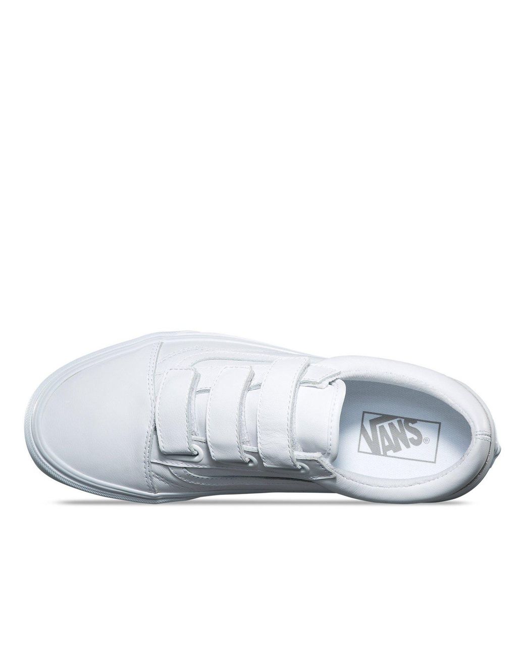 white vans with straps