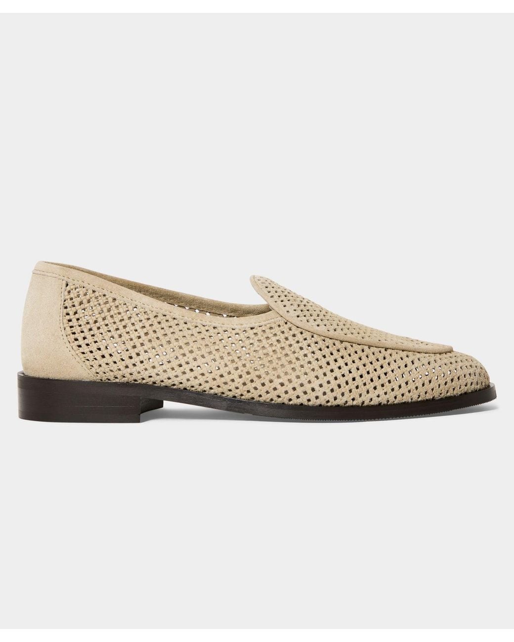 Jacques Soloviere Natural Suede Fishnet Loafer for men