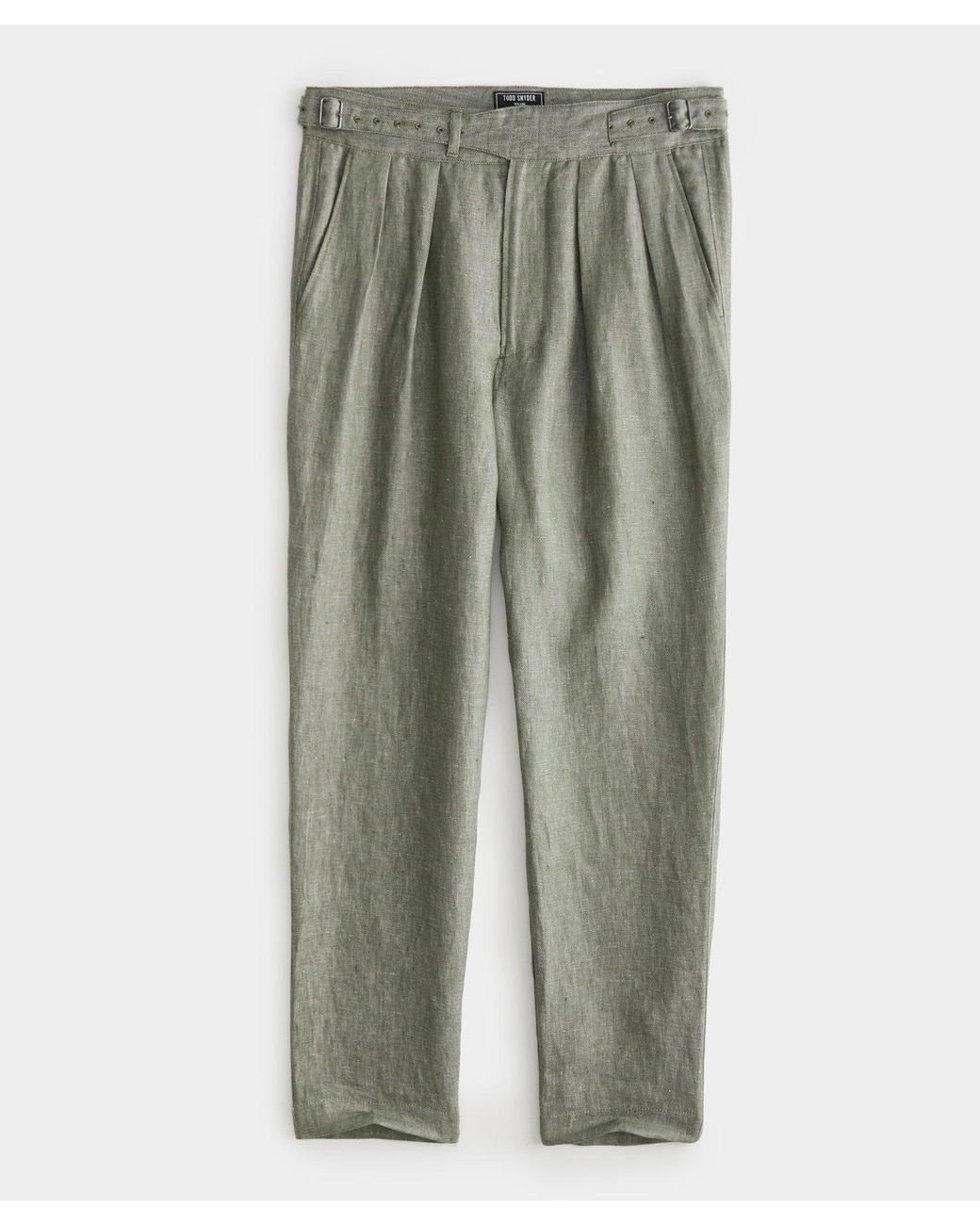 Todd Snyder Italian Linen Gurkha Trouser in Green for Men | Lyst