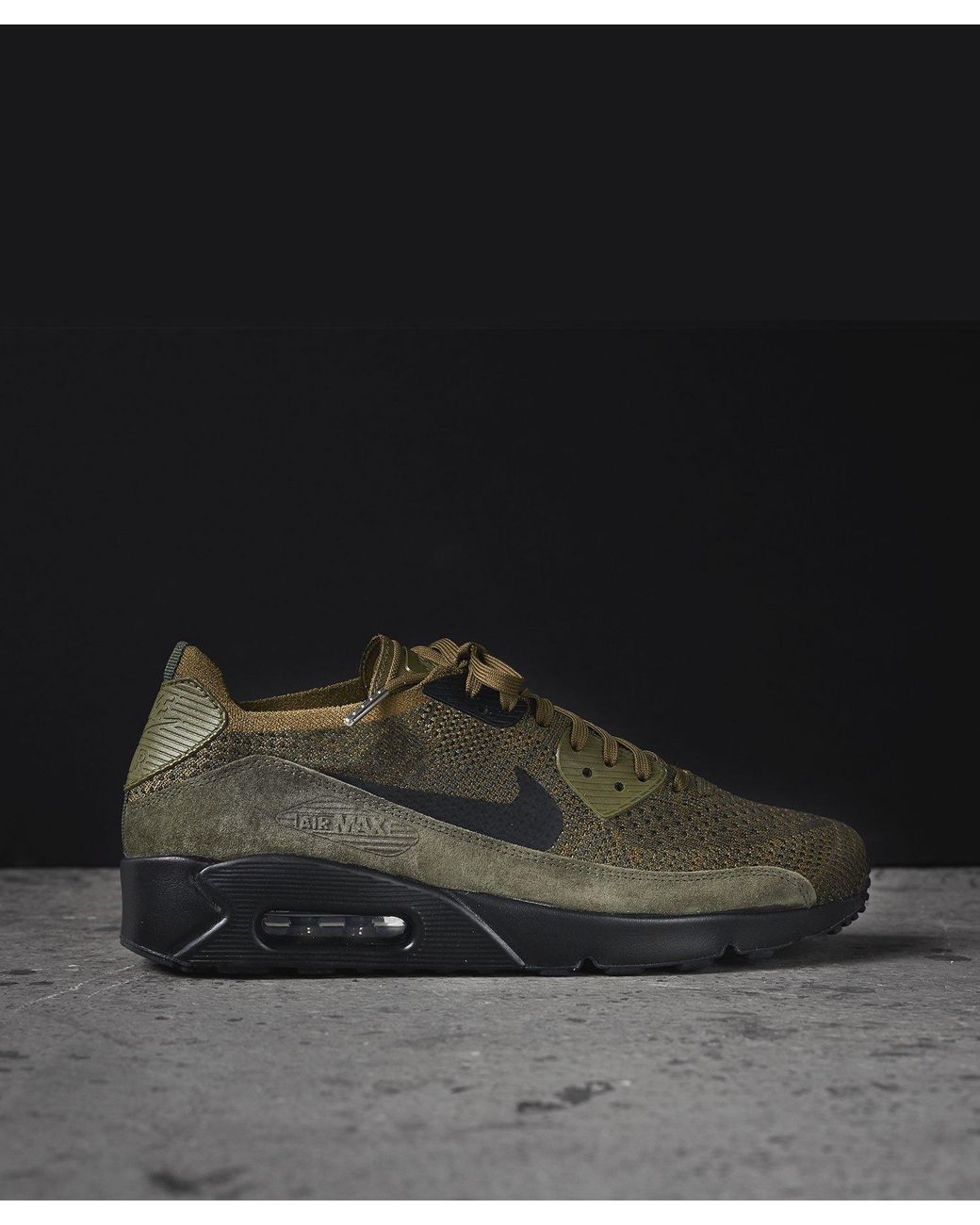 Nike Air Max 90 Ultra 2.0 Flyknit In Olive in Green for Men | Lyst