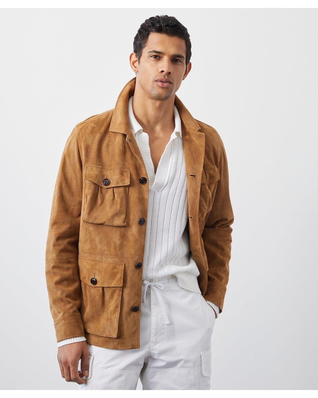 Mens suede field jacket sale