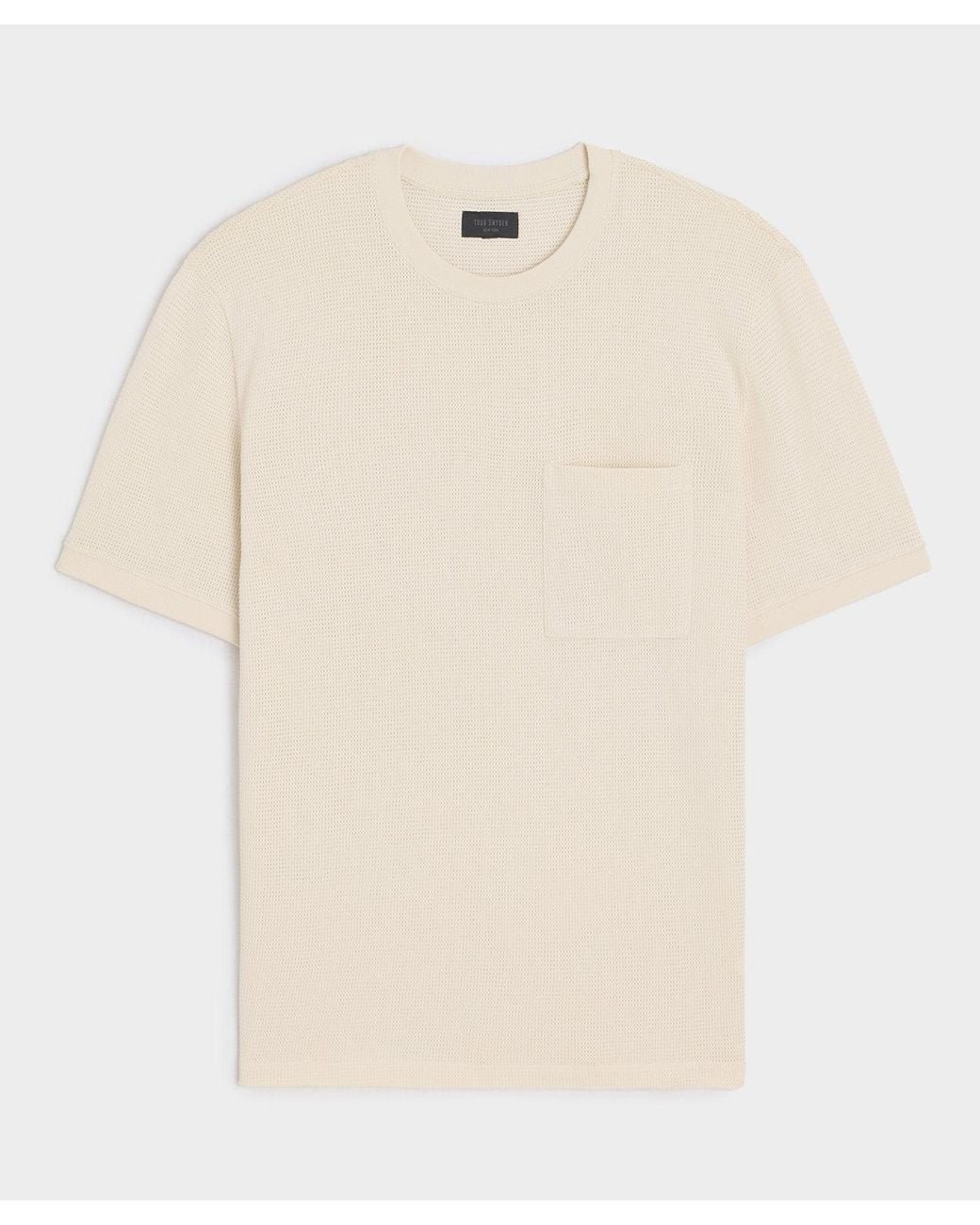 Todd Snyder Natural Mesh Tee for men