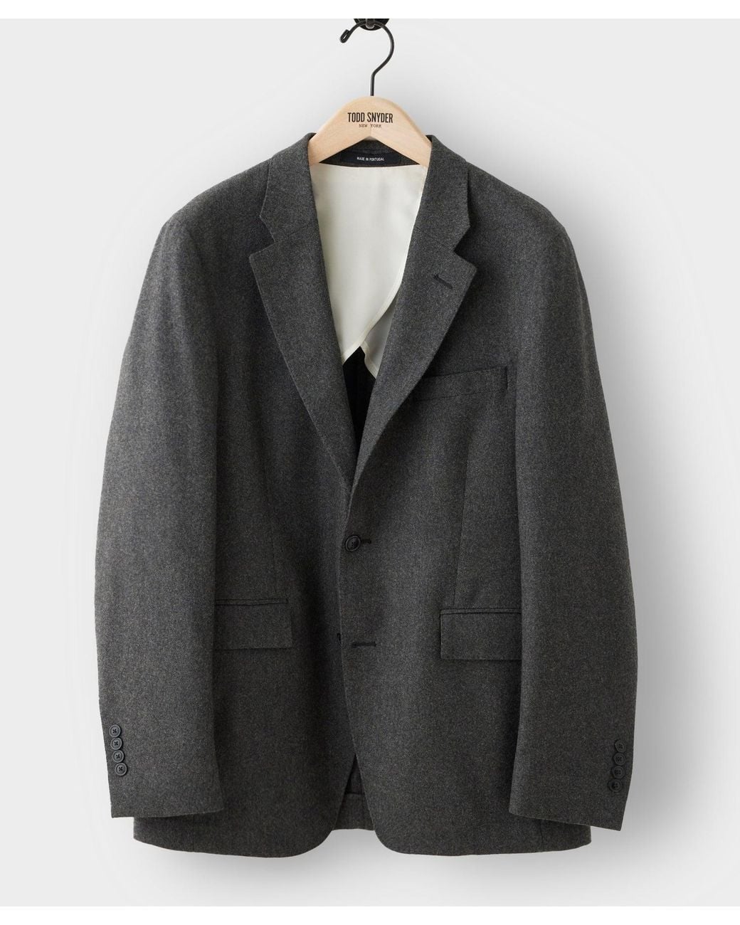 Todd Snyder Black Italian Flannel Sport Coat for men