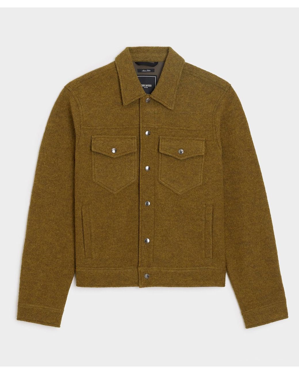 Todd Snyder Green Boiled Wool Dylan Jacket for men