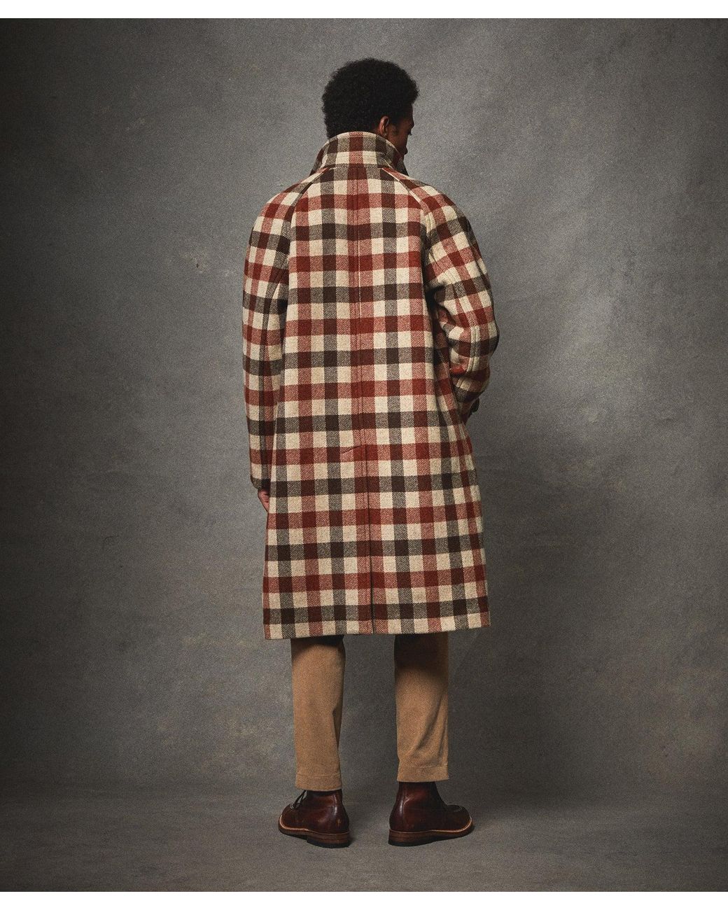 SUGARHILL PLAID BALMACAAN COAT(Wine)(Sugarhill – WNS SUGARHILL PLAID BALMACAAN COAT(Wine)(Sugarhill – WNS