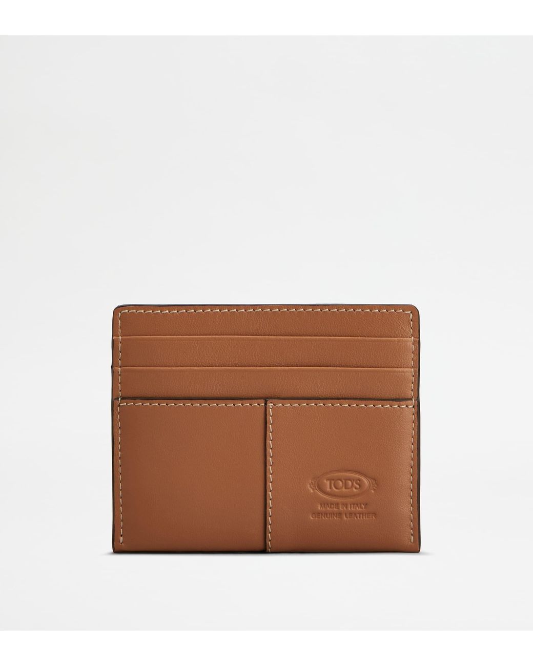Tod's Brown Credit Card Holder for men
