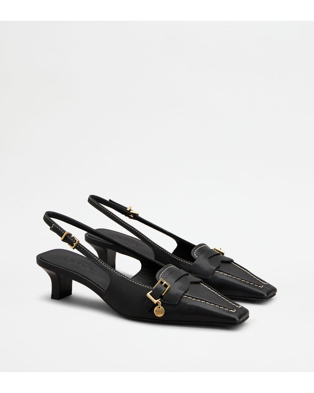 Tod's Black Slingback Pumps