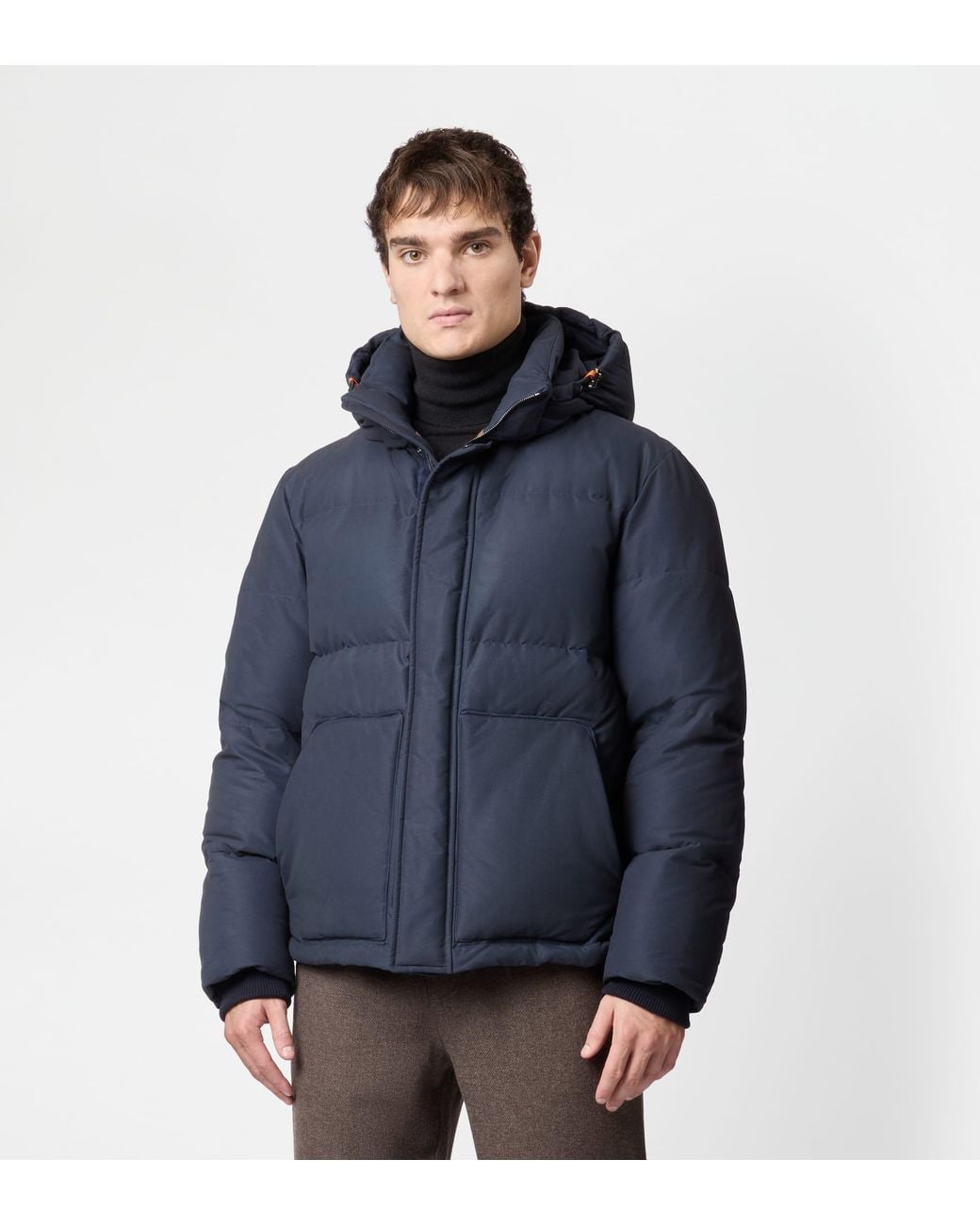 Tod's Blue Hooded Down Jacket for men