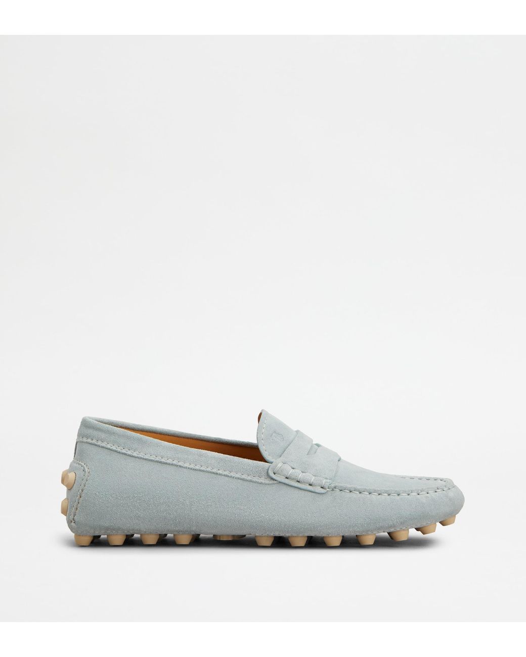 Tod's White Gommino Bubble Loafers