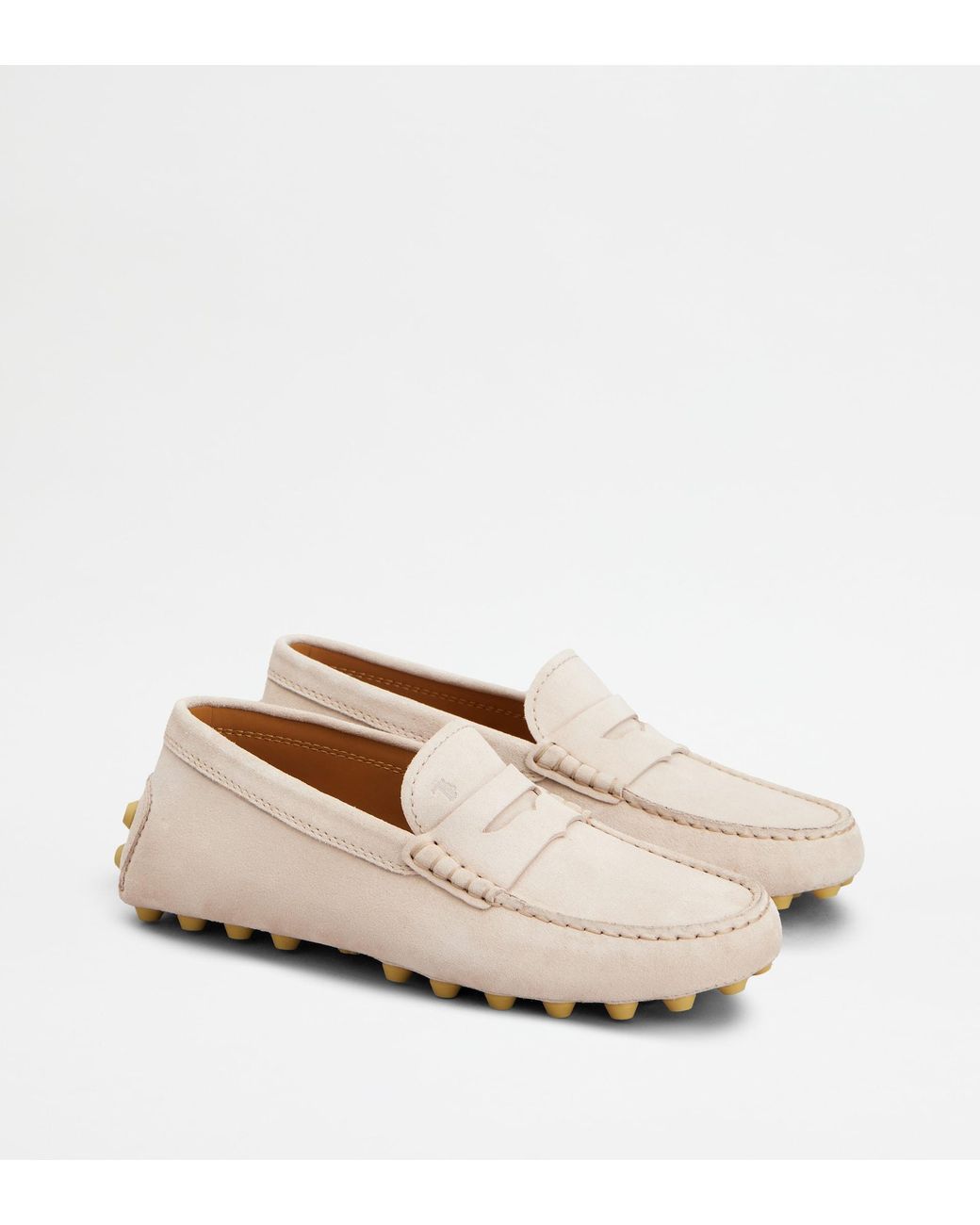 Tod's Natural Gommino Bubble Loafers