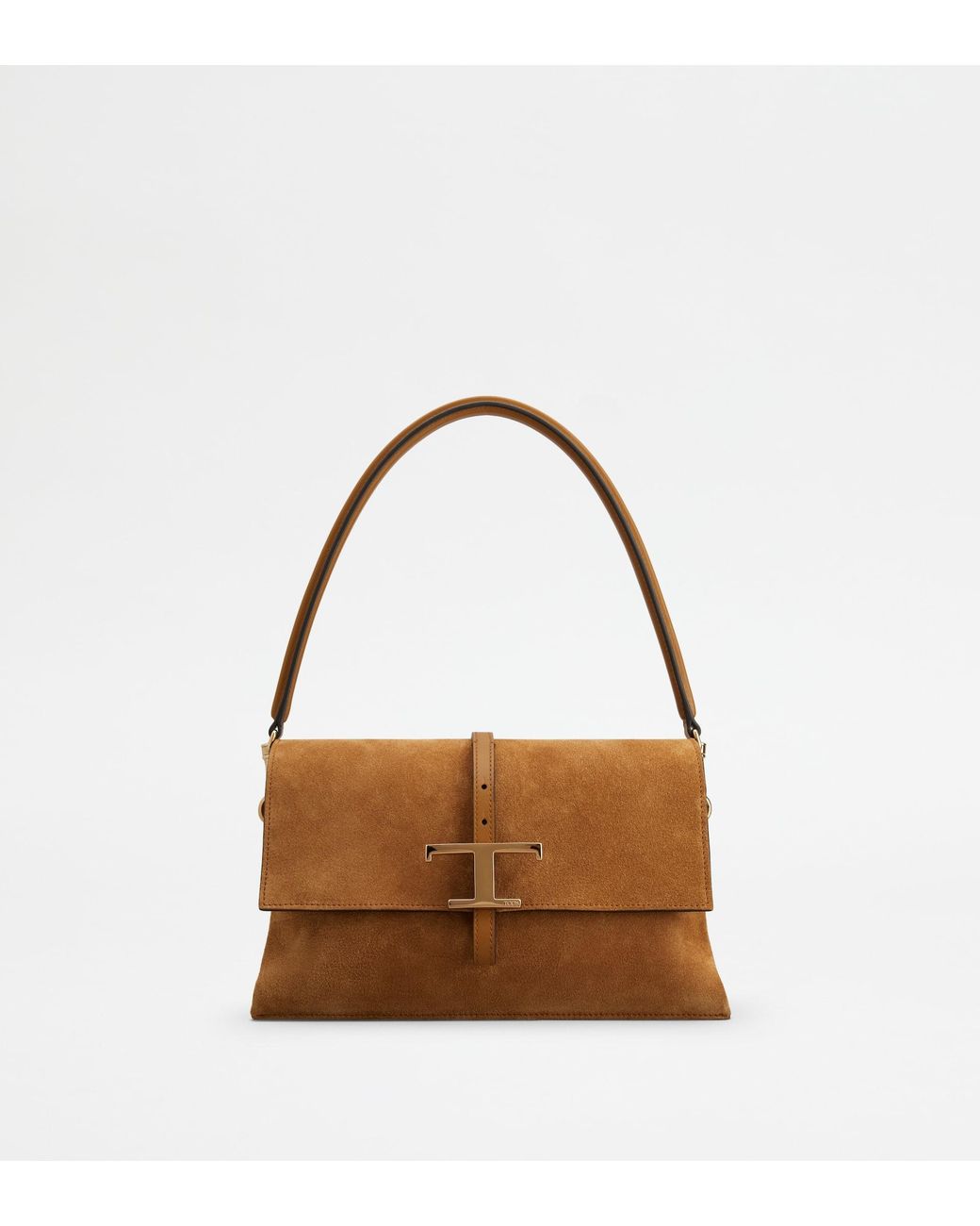 Tod's Brown T Timeless Flap Bag