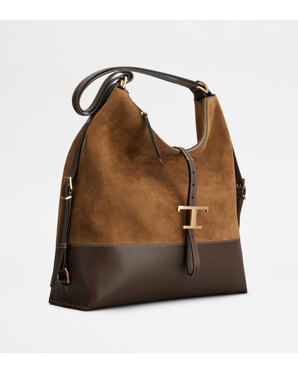 Tod's Brown T Timeless Shoulder Bag