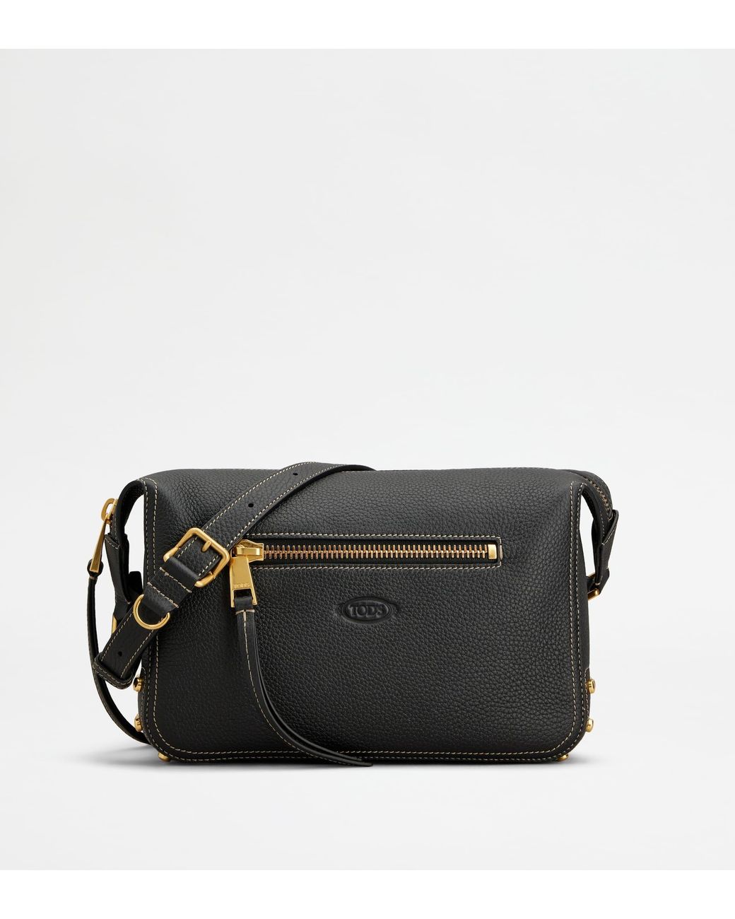 Tod's Black Metal Dots Shoulder Bag