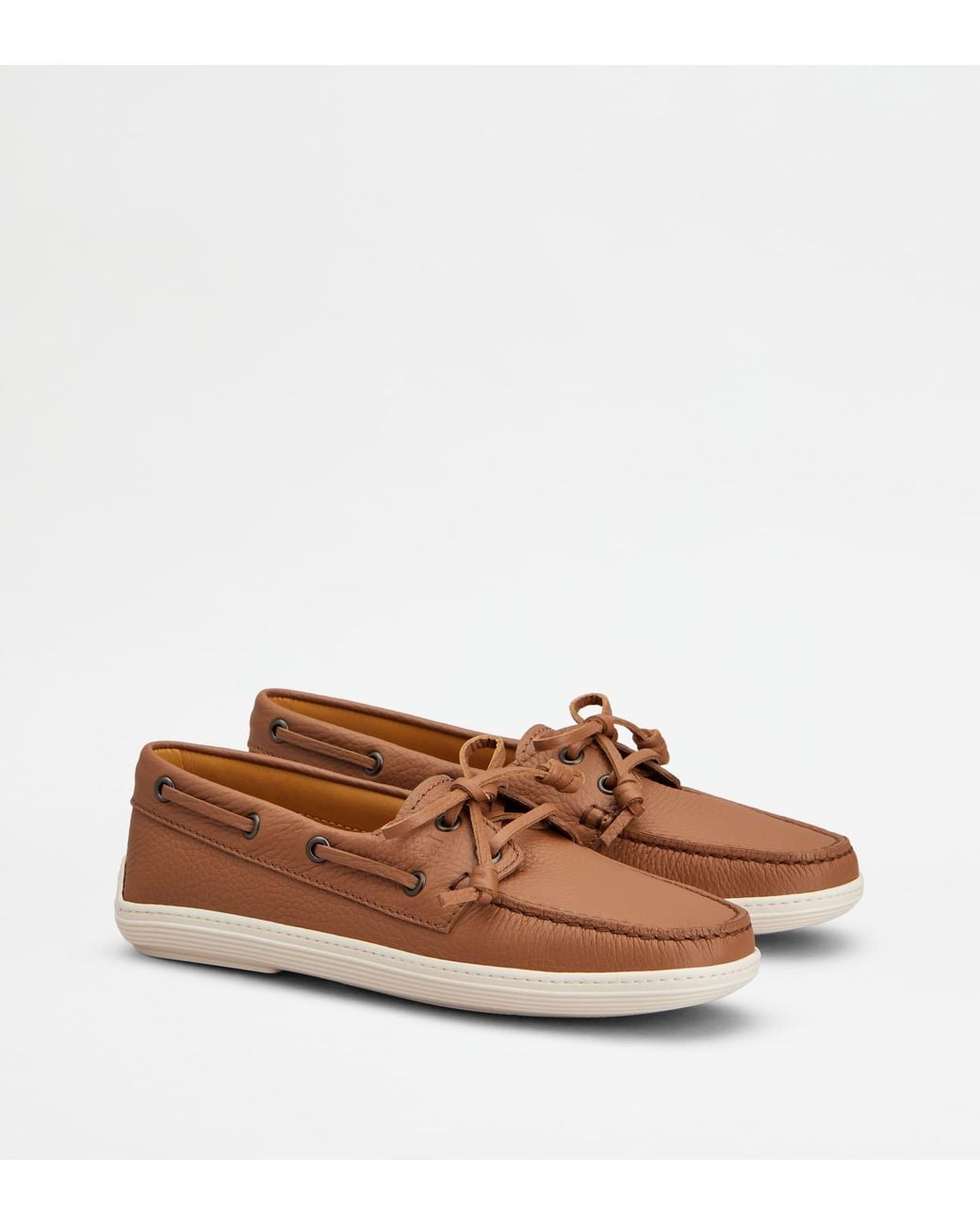 Tod's Brown Boat Shoes