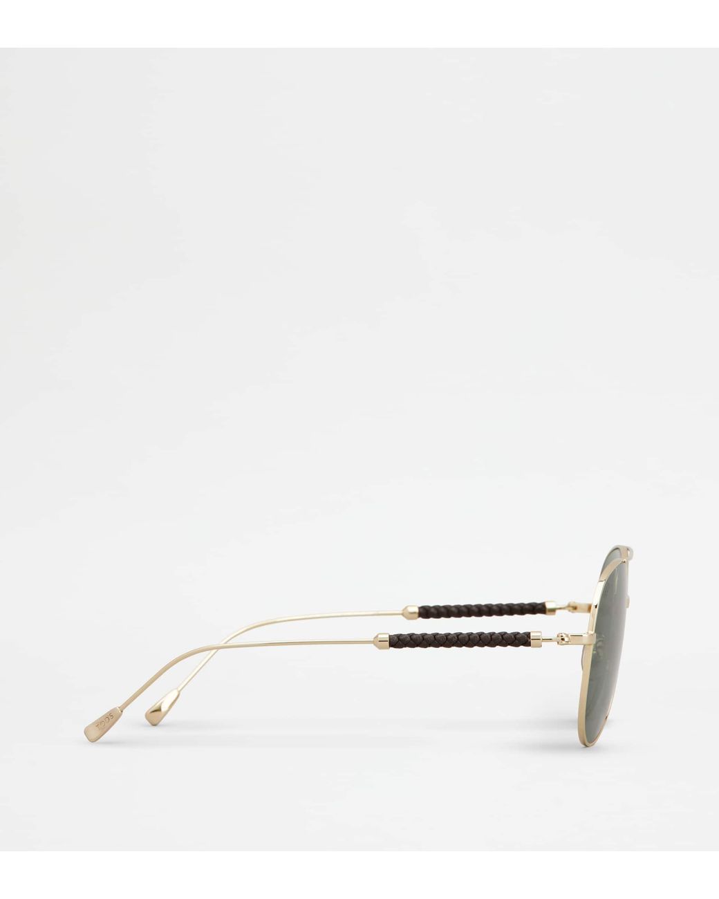 Tod's Green Teardrop Sunglasses With Temples for men