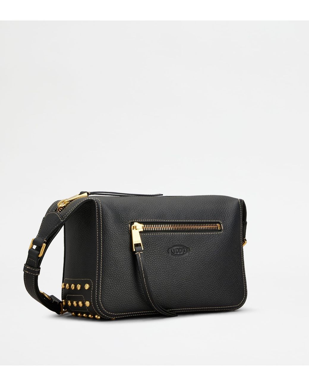 Tod's Black Metal Dots Shoulder Bag