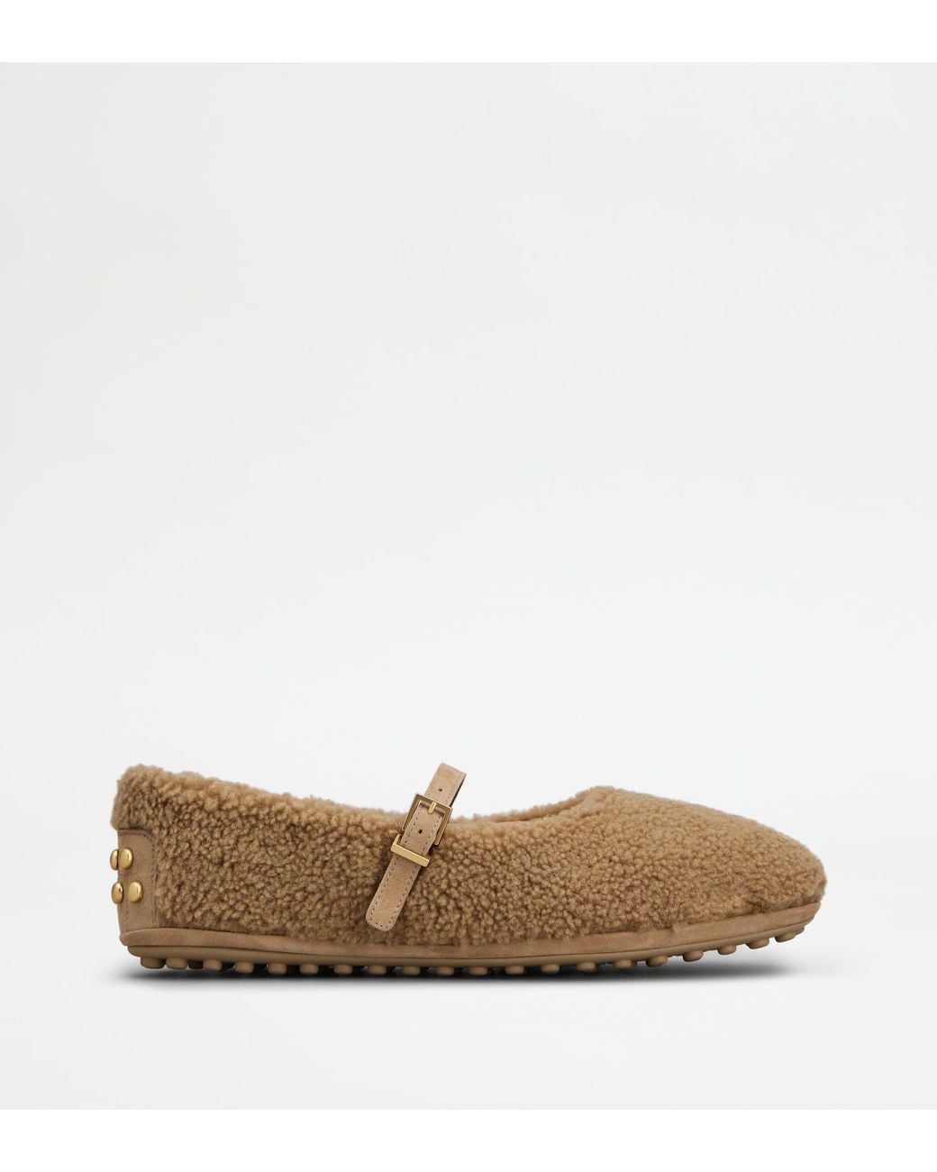 Tod's Natural Metal Dots Ballerinas