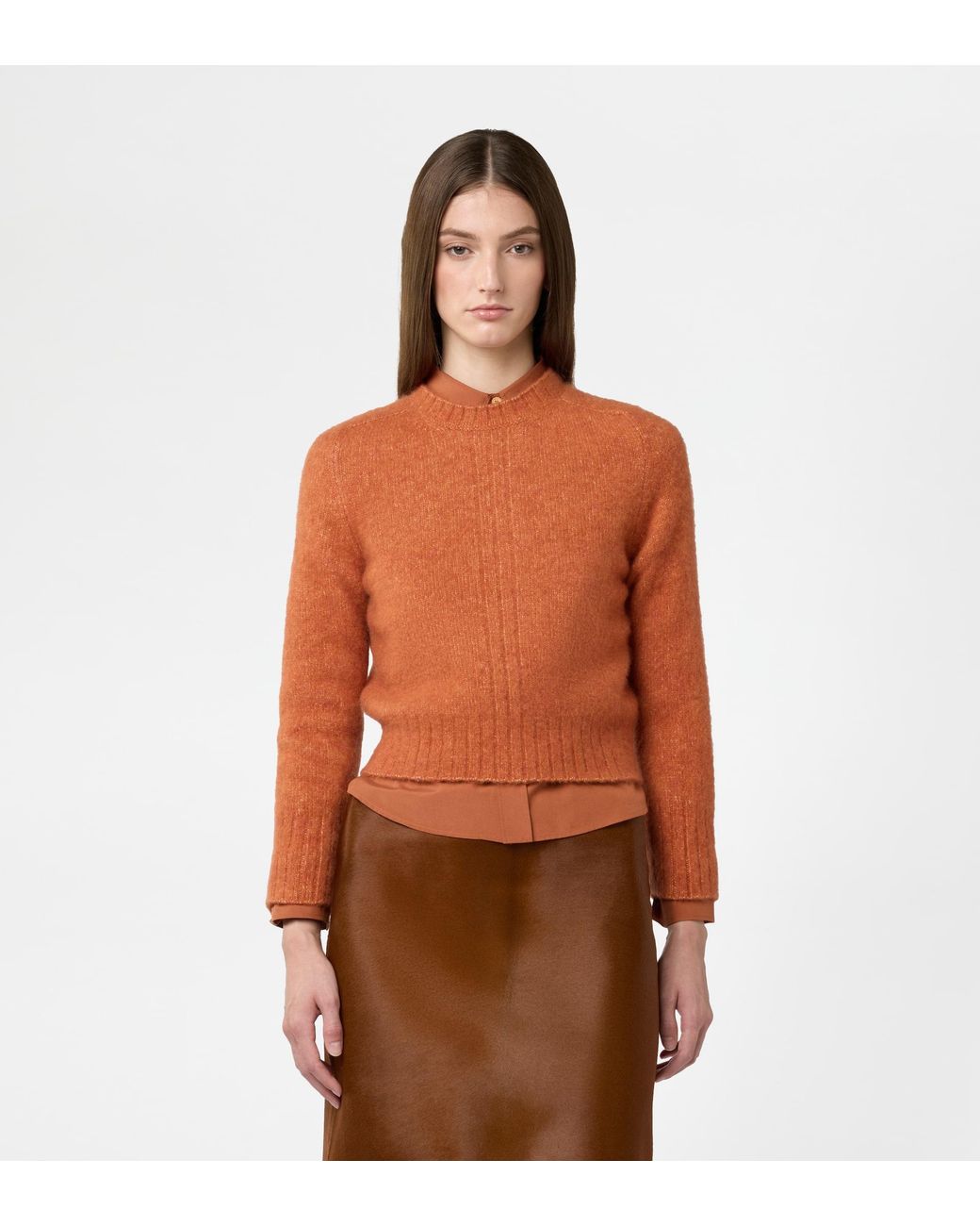 Tod's Orange Round-Neck Jumper