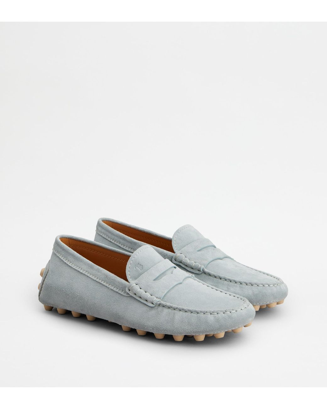 Tod's White Gommino Bubble Loafers