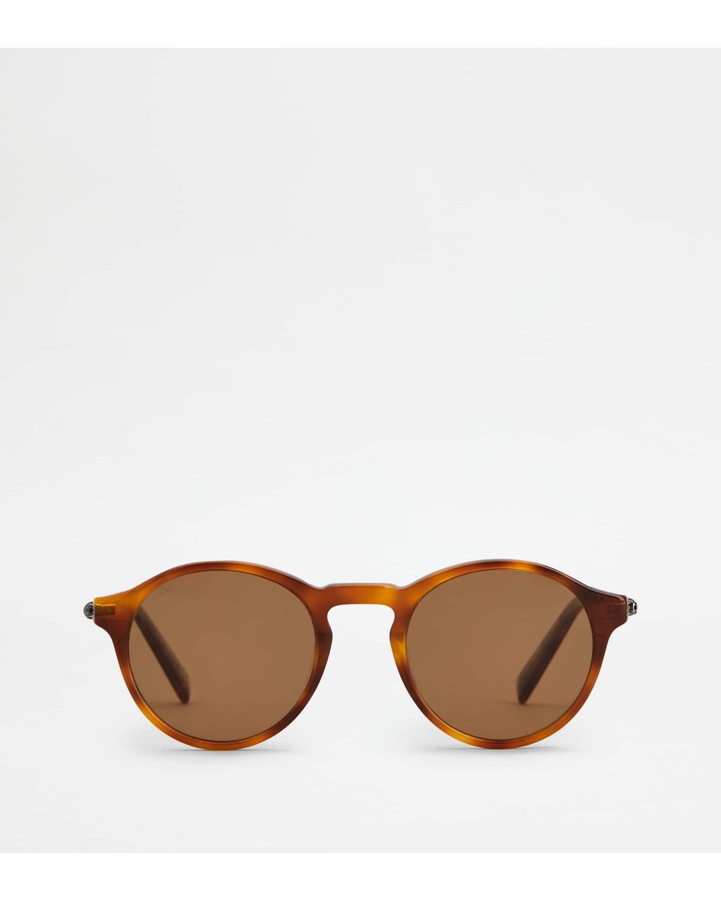 Tod's Brown Rounded Sunglasses With Temples for men