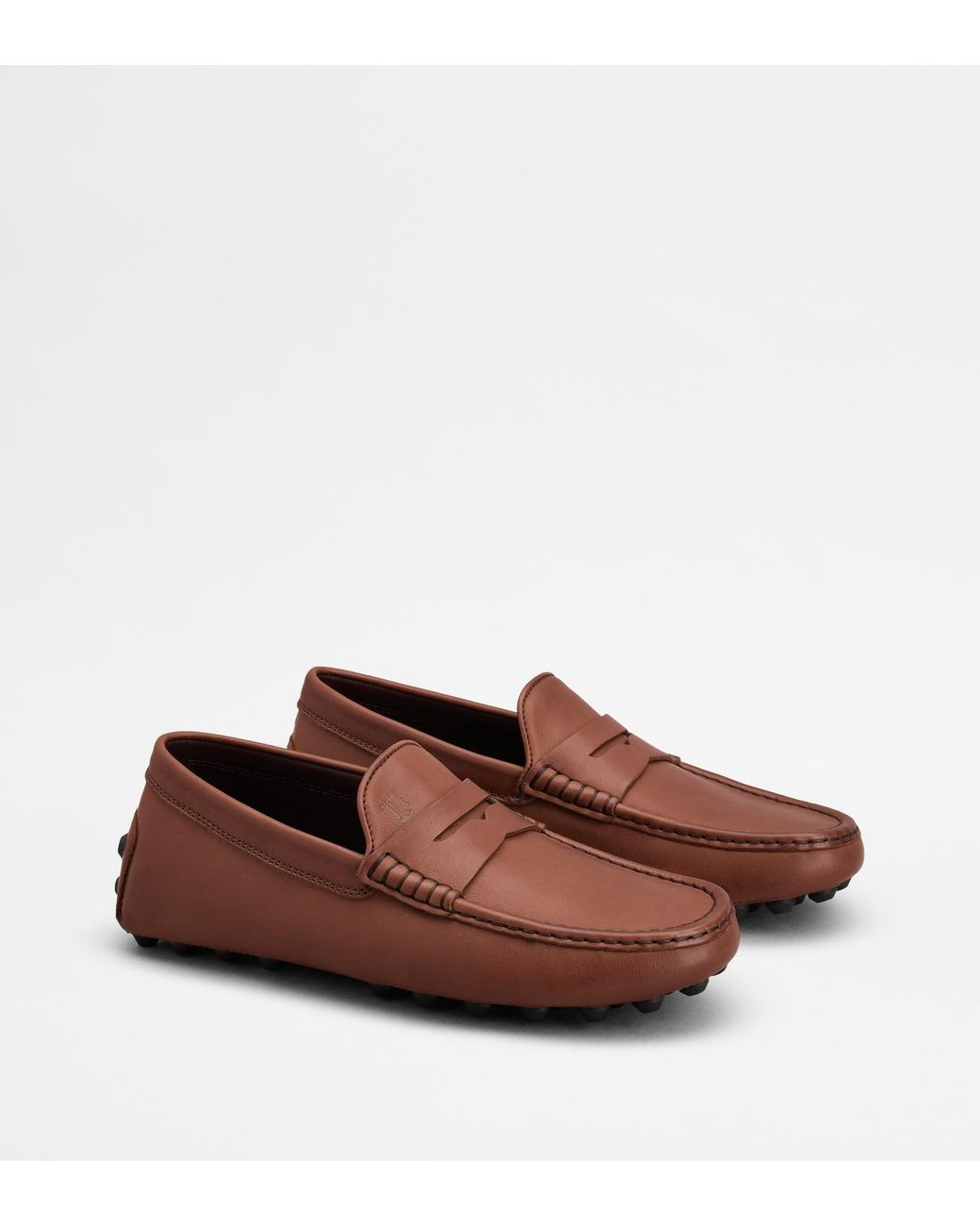 Tod's Brown Gommino Bubble Loafers for men