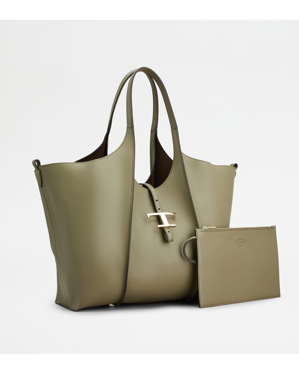 Tod's Green T Timeless Shopping Bag