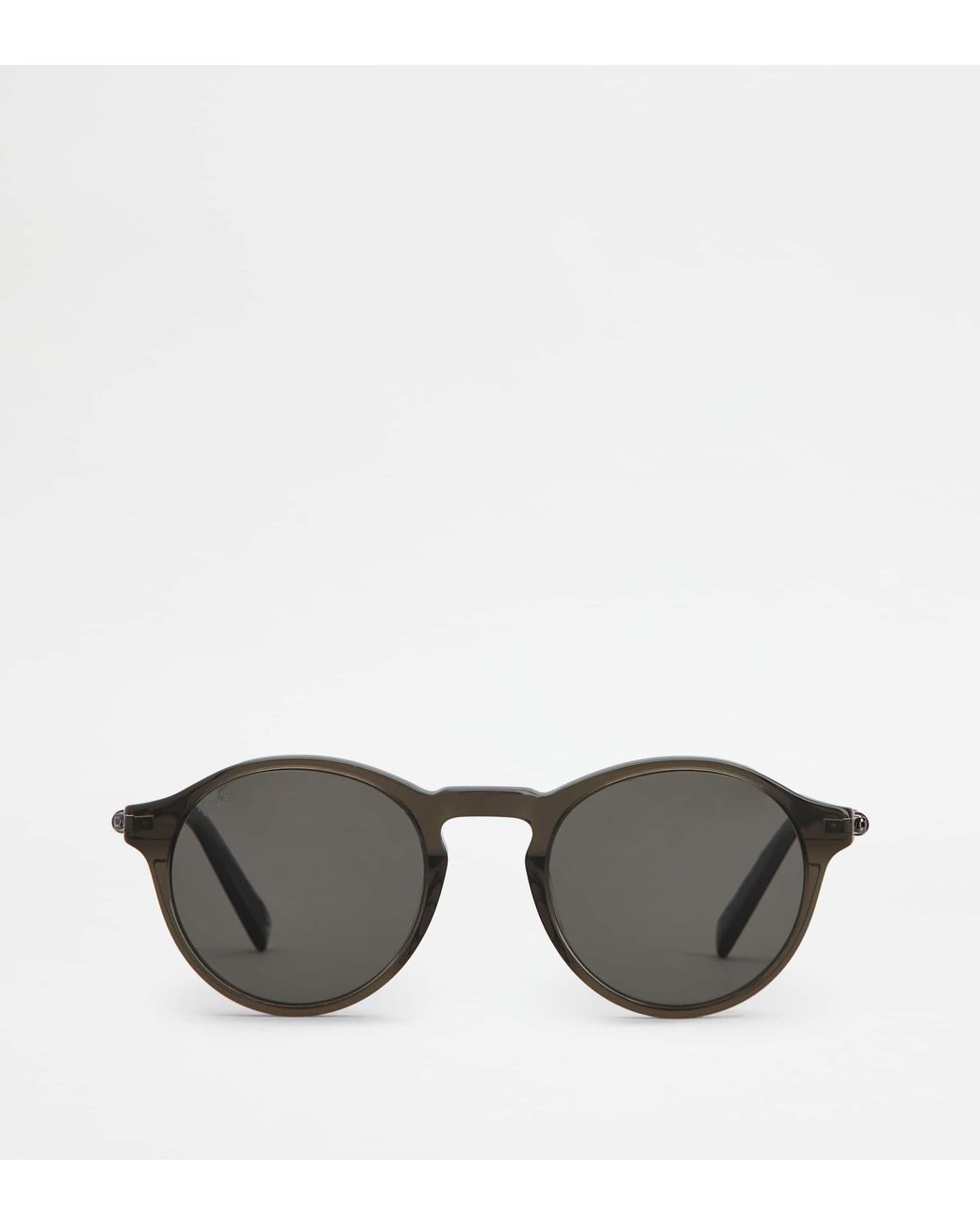 Tod's Gray Rounded Sunglasses With Temples for men