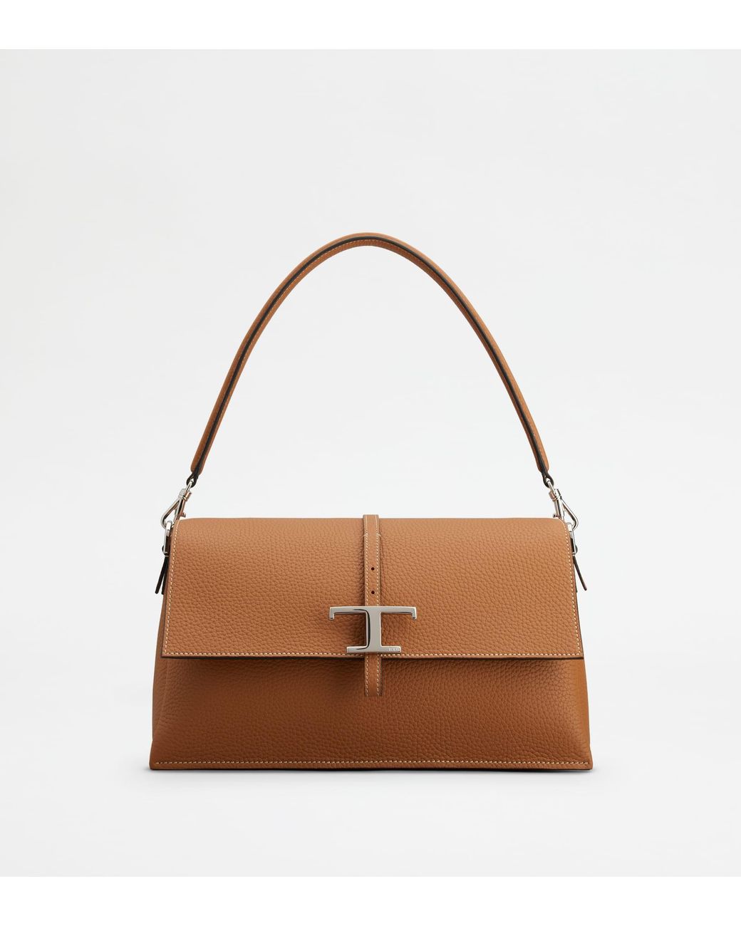 Tod's Brown T Timeless Flap Bag