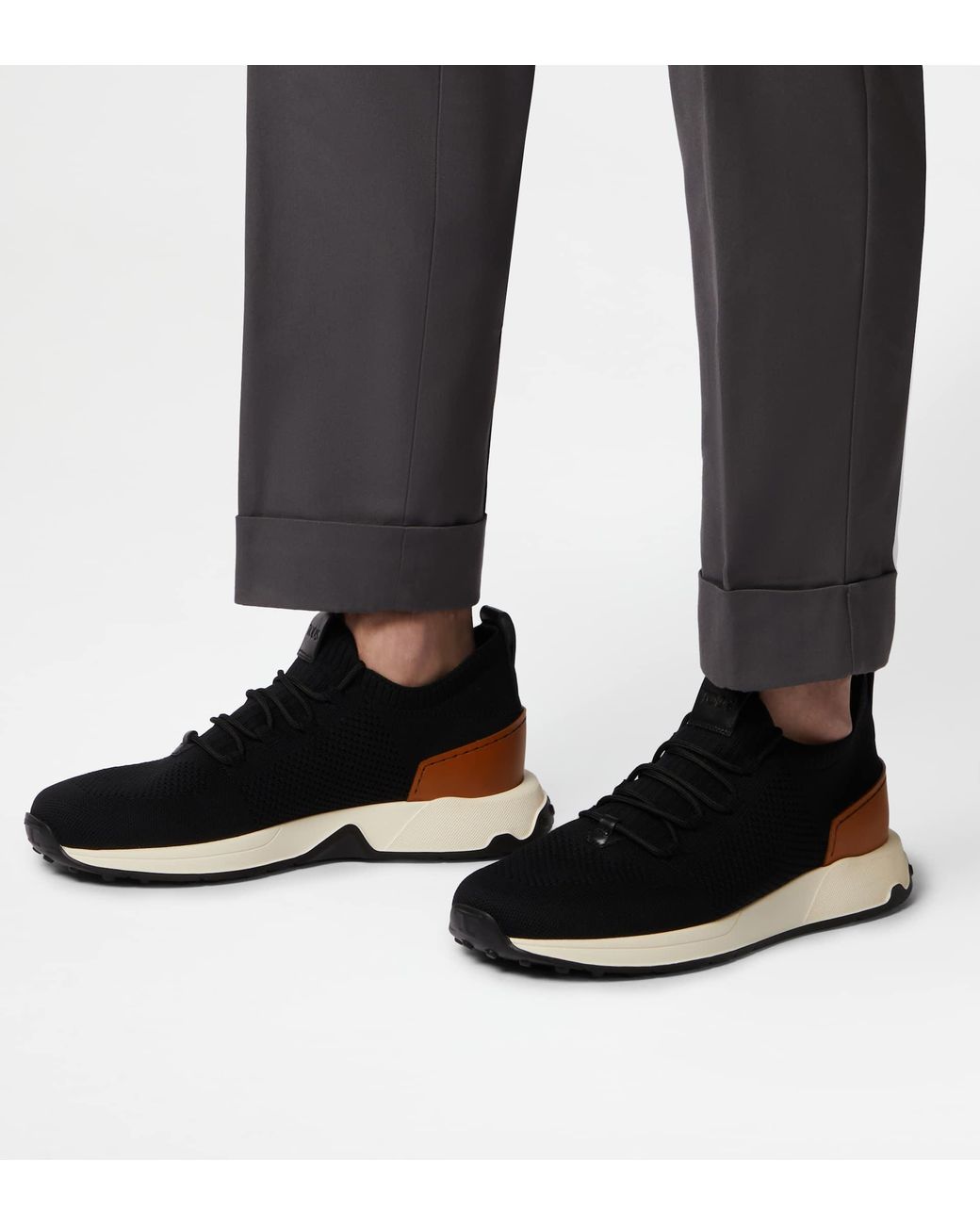Tod s Sock Sneakers In Technical Fabric And Leather in Blue for Men Lyst