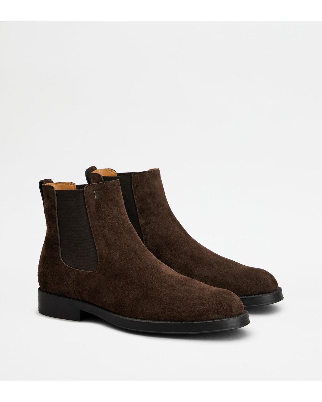 Tod's Brown Suede Chelsea Boots for men