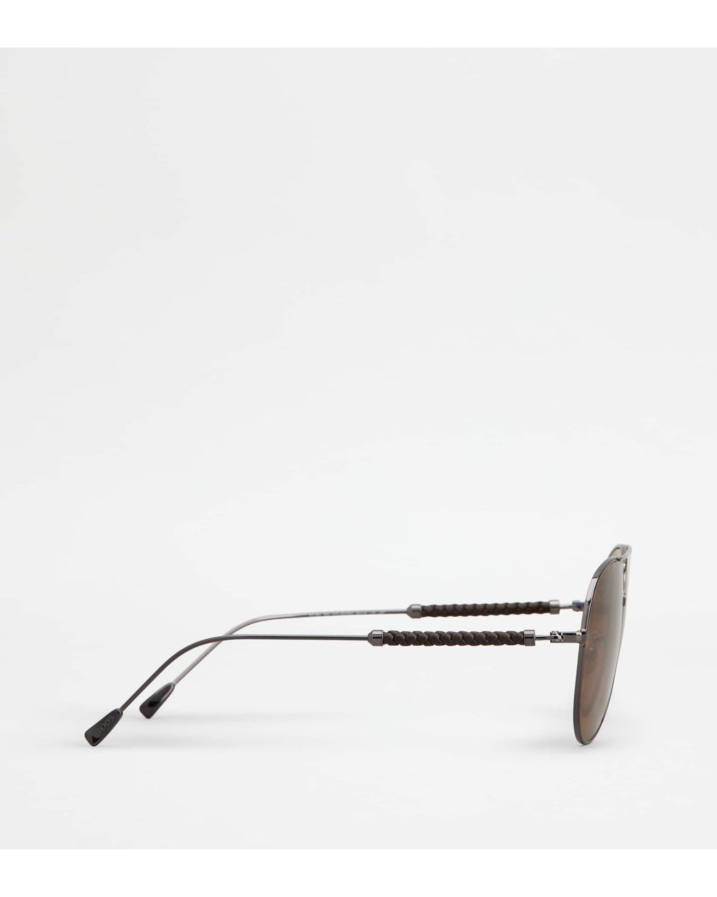 Tod's Brown Teardrop Sunglasses With Temples for men