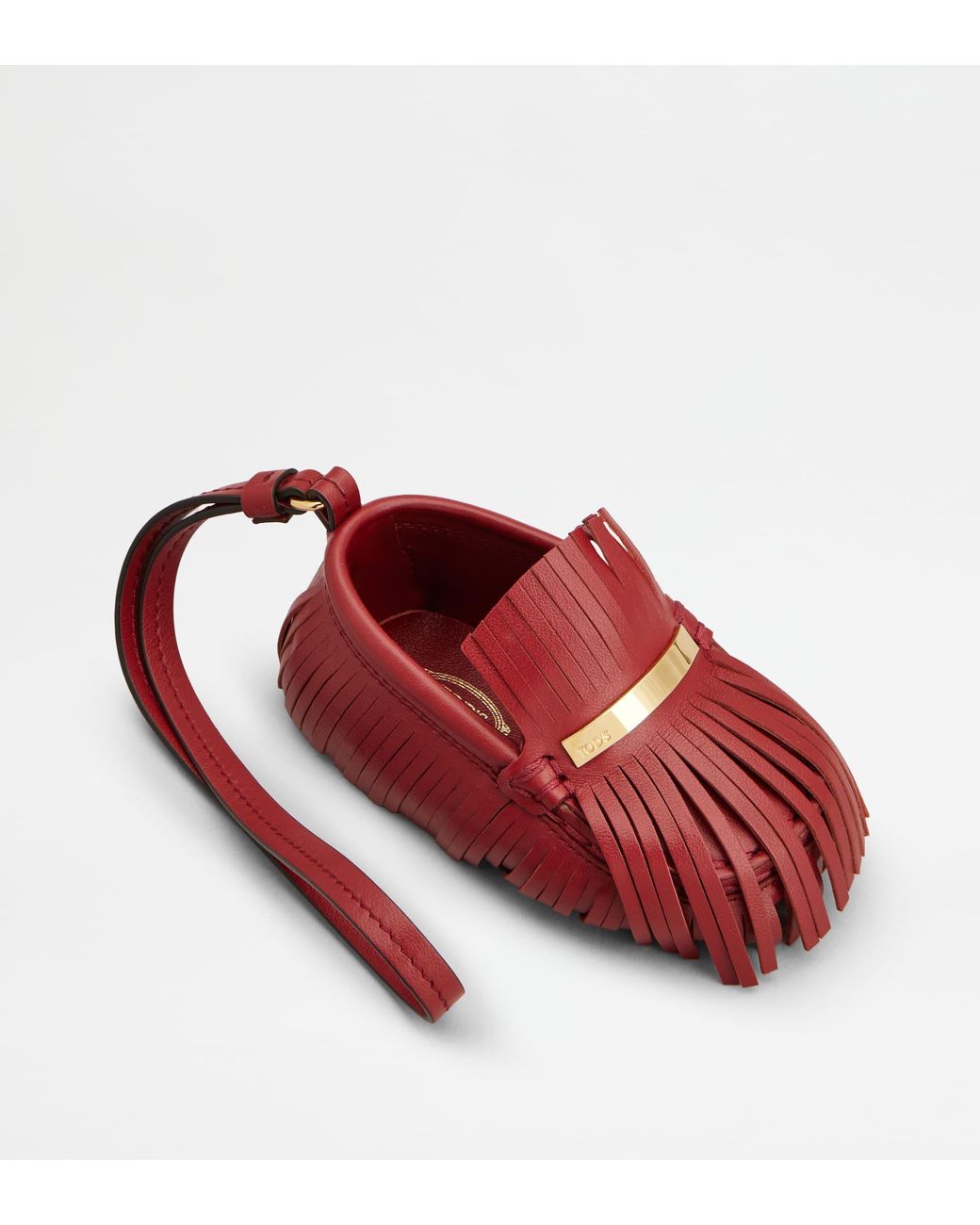 Tod's White Gommino Driving Shoe Charm