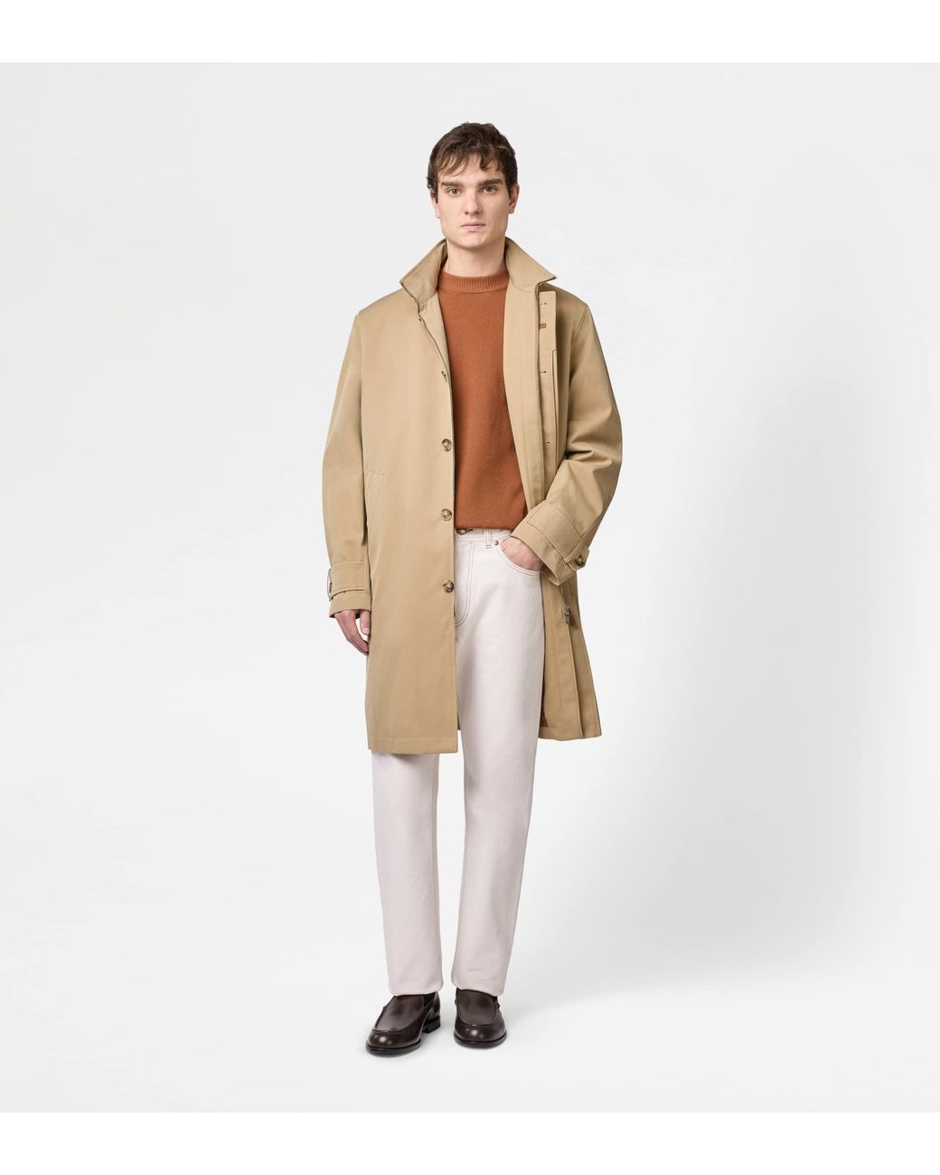 Tod's Natural Trench Coat for men
