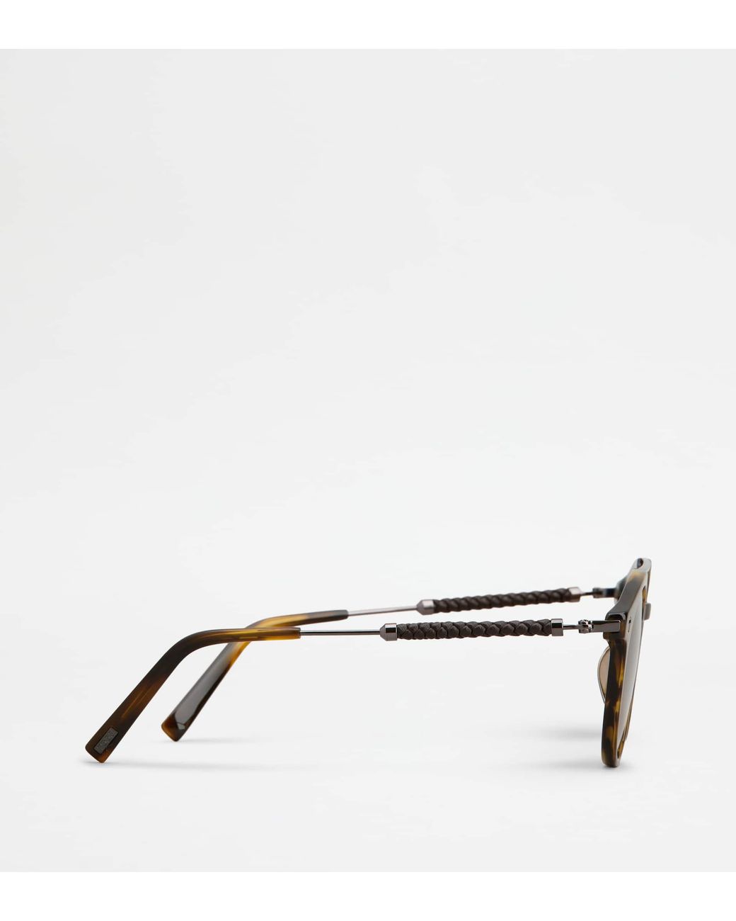 Tod's Brown Rounded Sunglasses With Temples for men