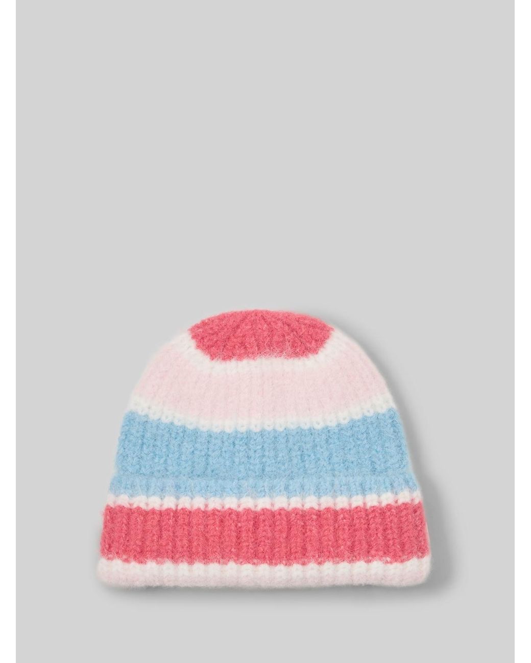 Tom Tailor Red Beanie Mütze mit Streifenmuster