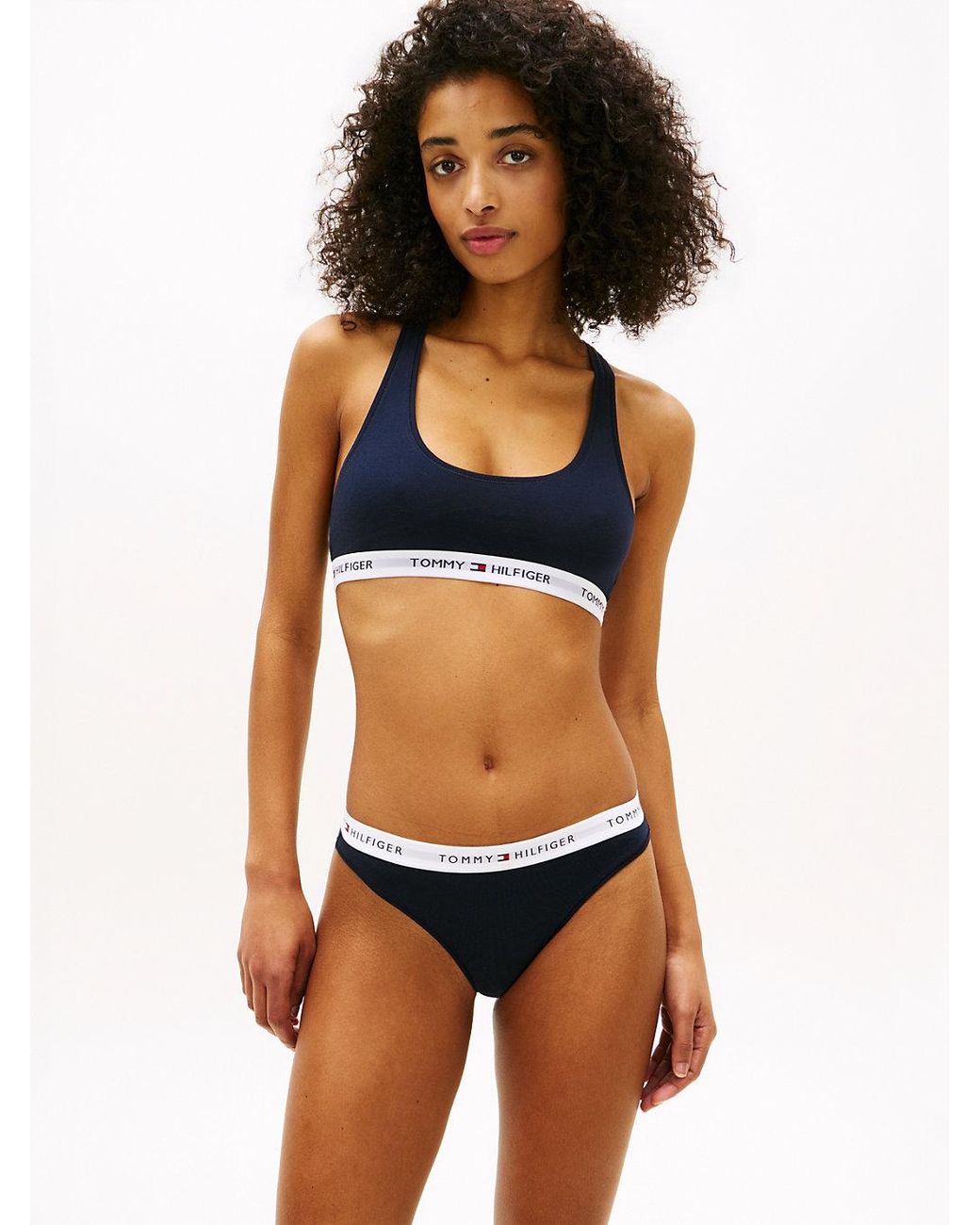 Tommy Hilfiger Black Essential 3-Pack Repeat Logo Waistband Briefs